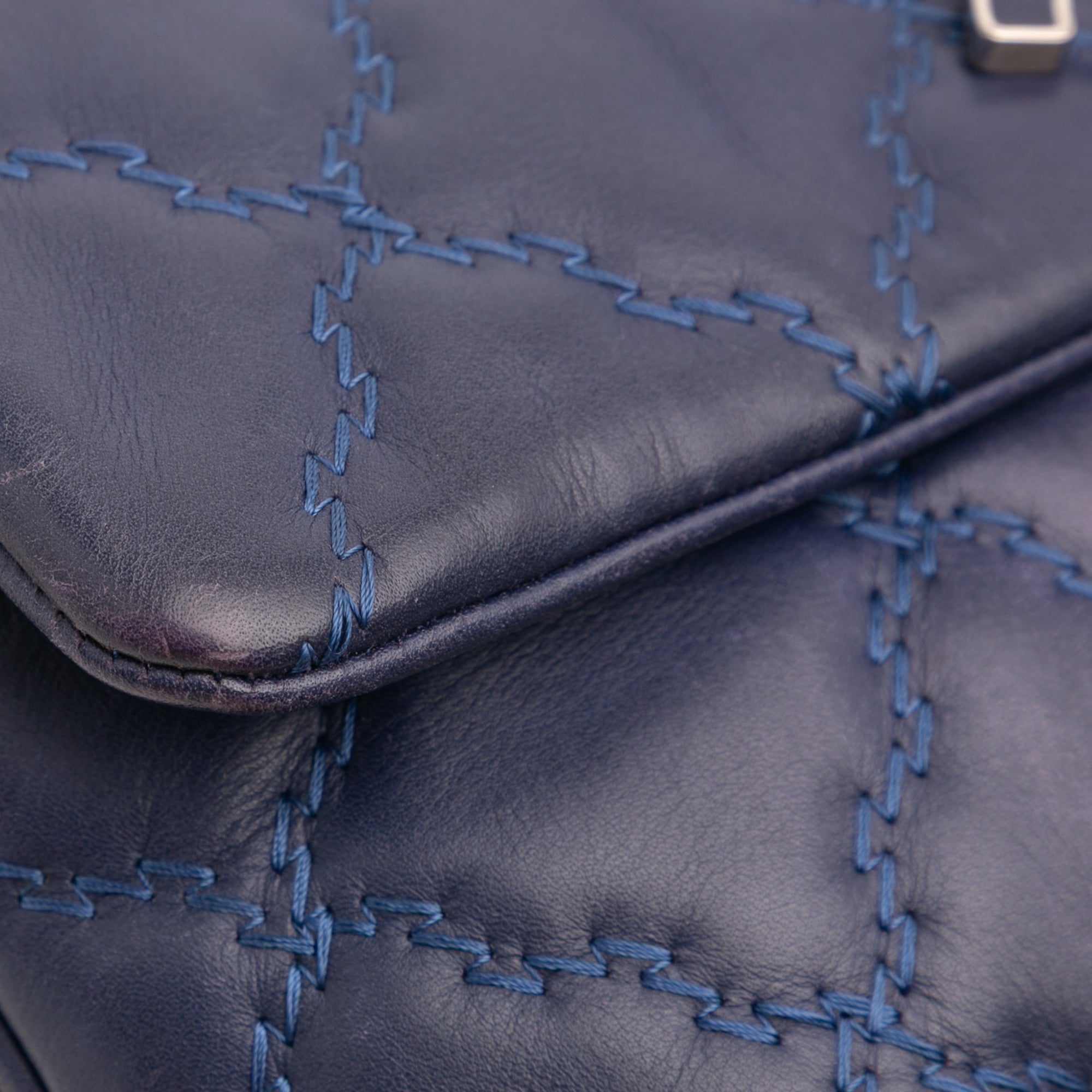 Chanel Mini Lambskin Double Stitch Hamptons Flap - image 7