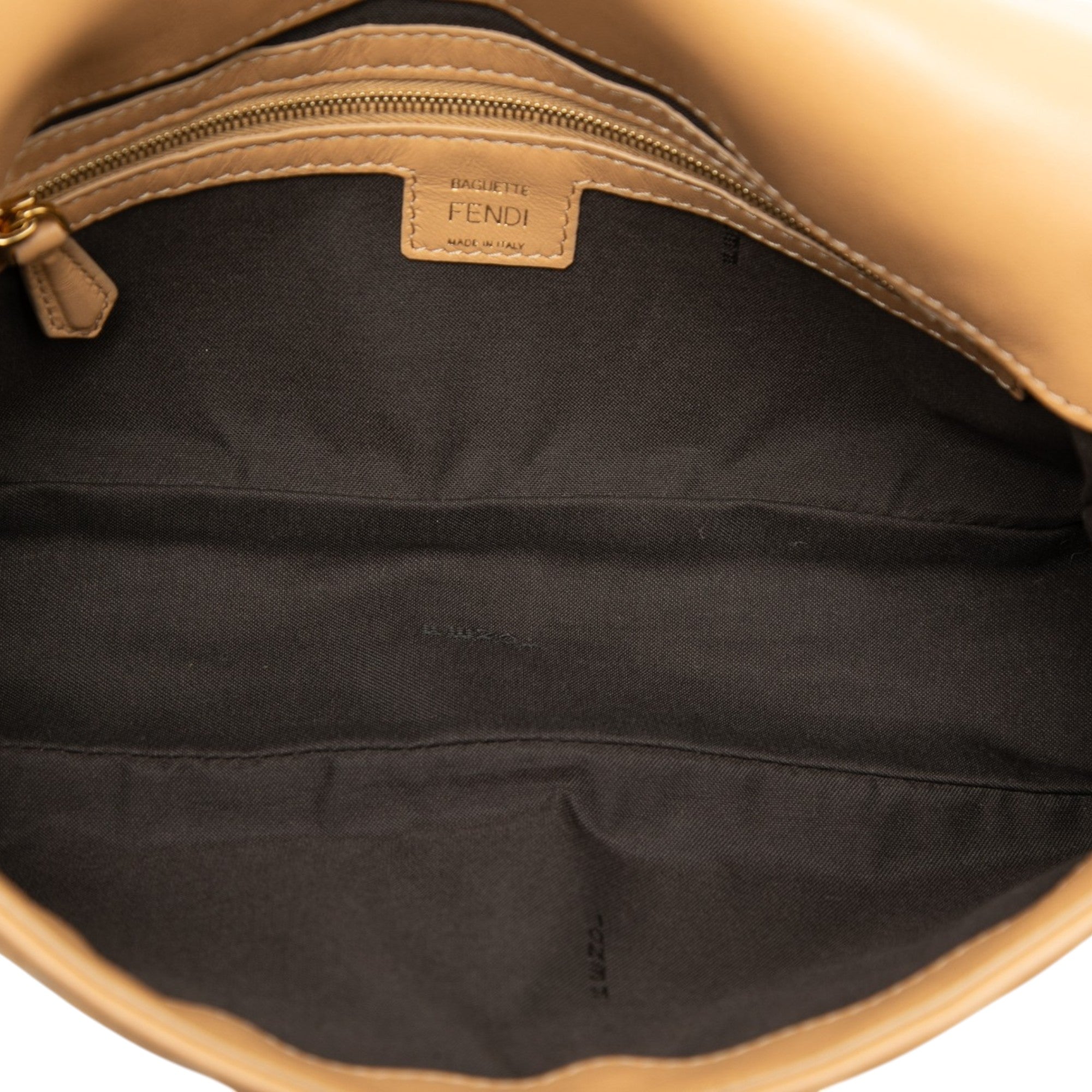 Fendi Zucca Embossed Leather Baguette Satchel - image 4