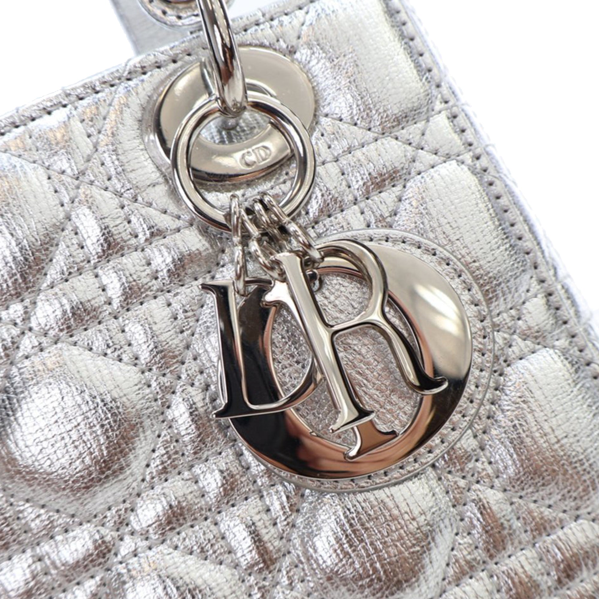 Dior Small Metallic Grained Calfskin Cannage My ABCDior Lady Dior - image 8