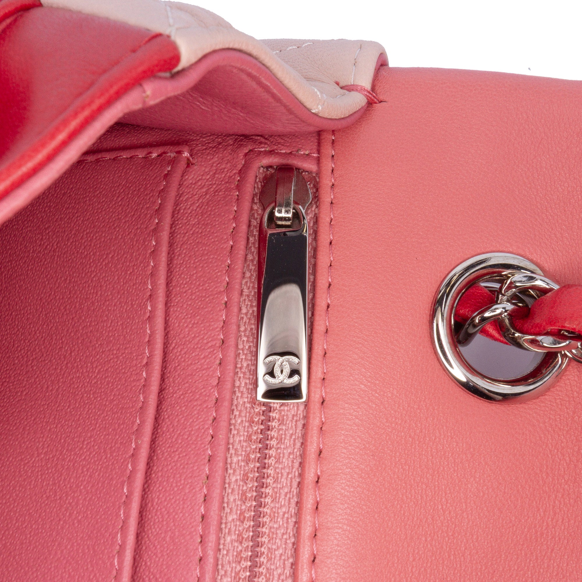 Chanel Medium Classic Tricolor Lambskin Valentines Heart Charms Single Flap - image 7