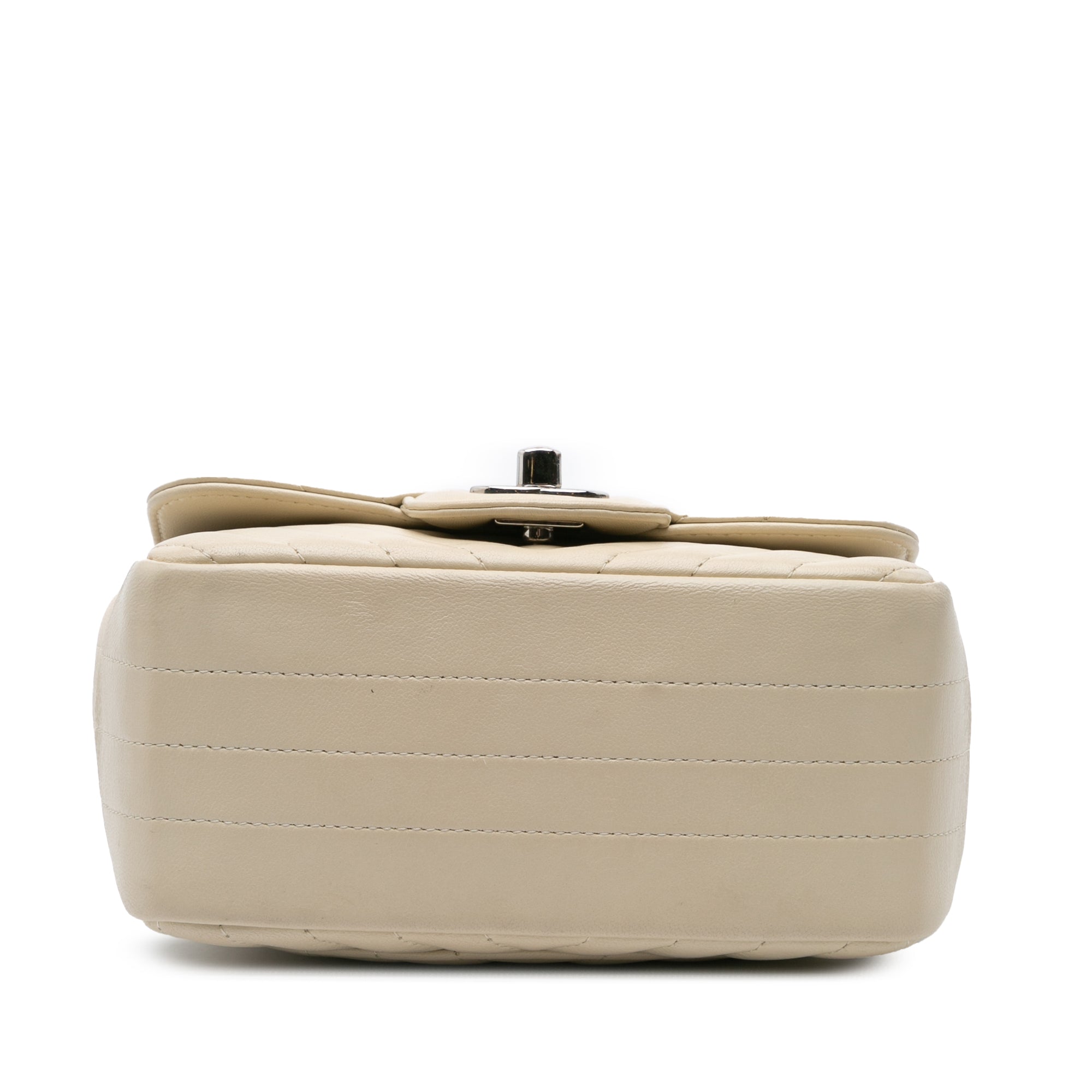 Chanel Mini Square Classic Chevron Lambskin Single Flap - image 3