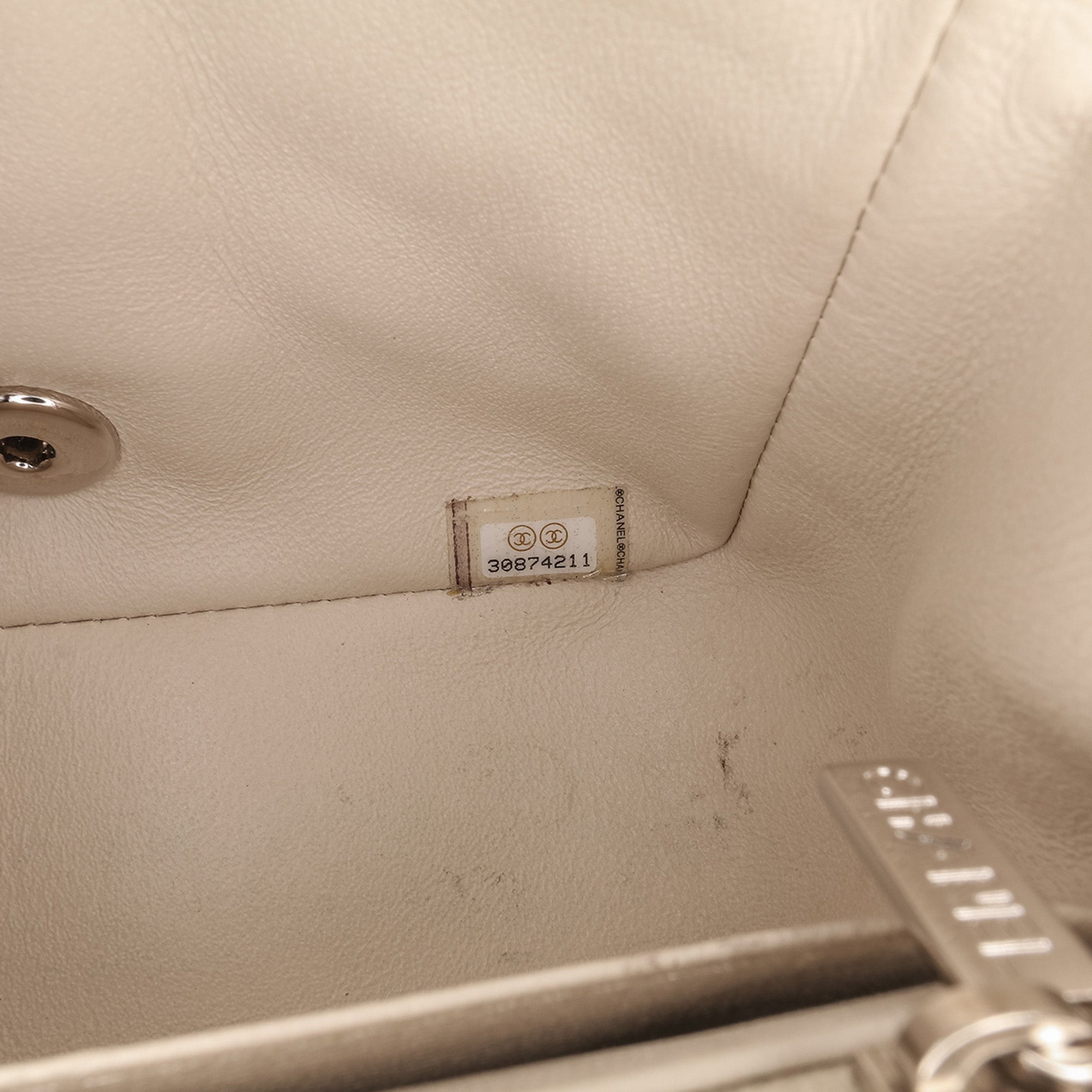 Chanel Mini Square Classic Chevron Lambskin Single Flap - image 5