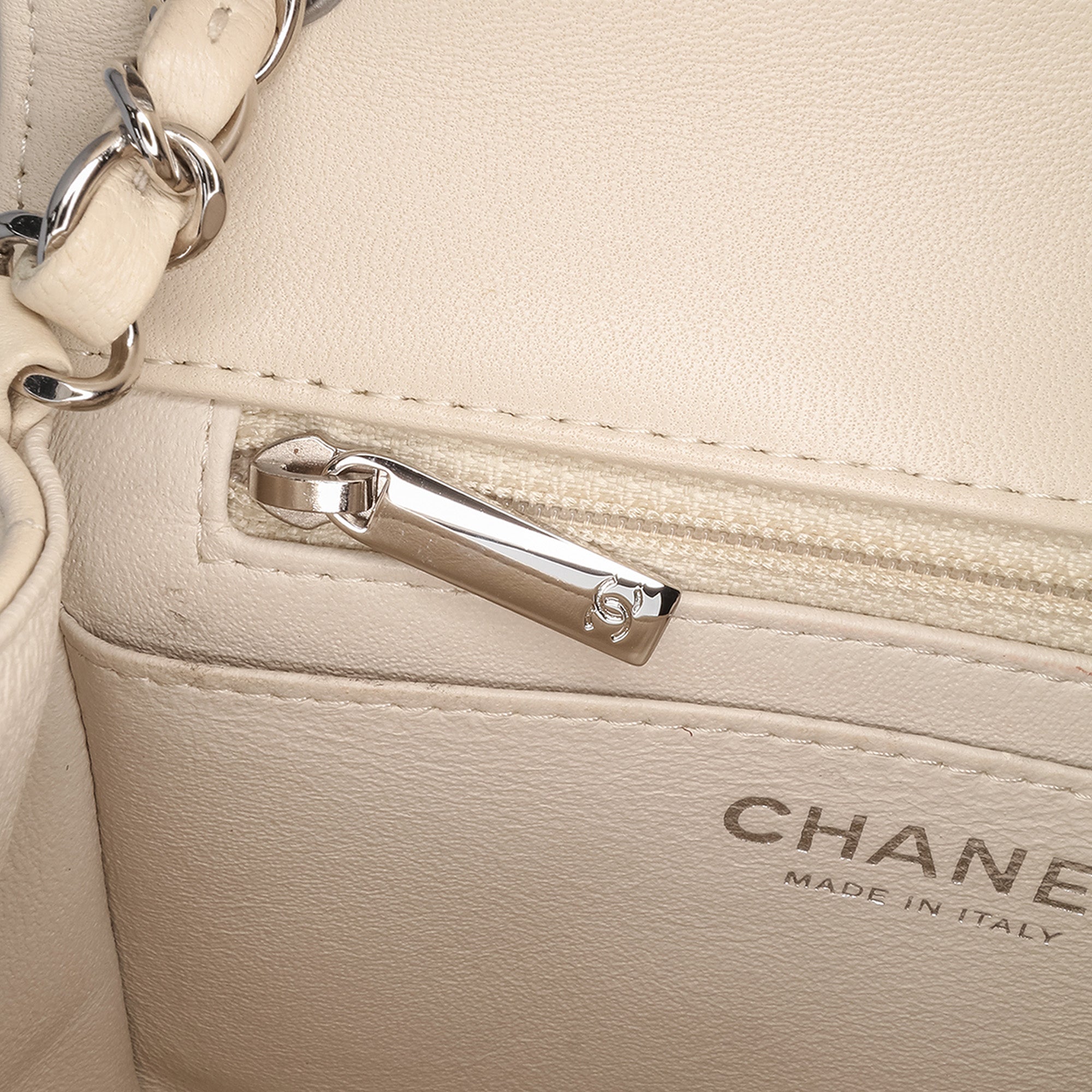 Chanel Mini Square Classic Chevron Lambskin Single Flap - image 6