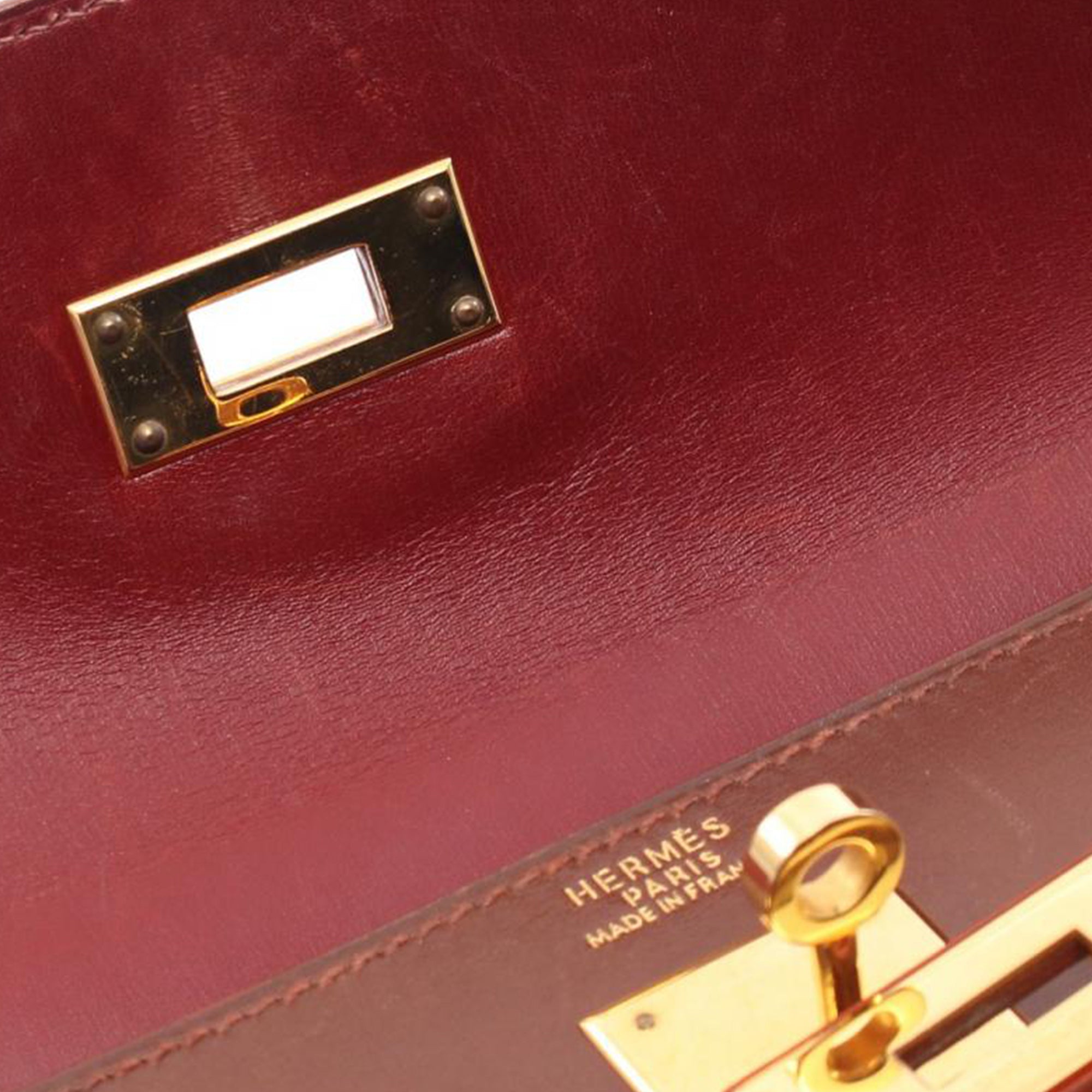 Hermès Tricolor Box Calf Kelly Sellier 32 - image 7