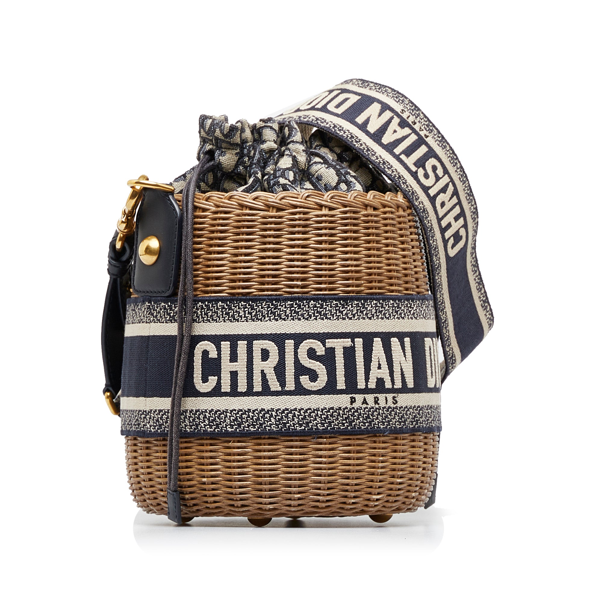 Dior Oblique Wicker Bucket Bag - image 5