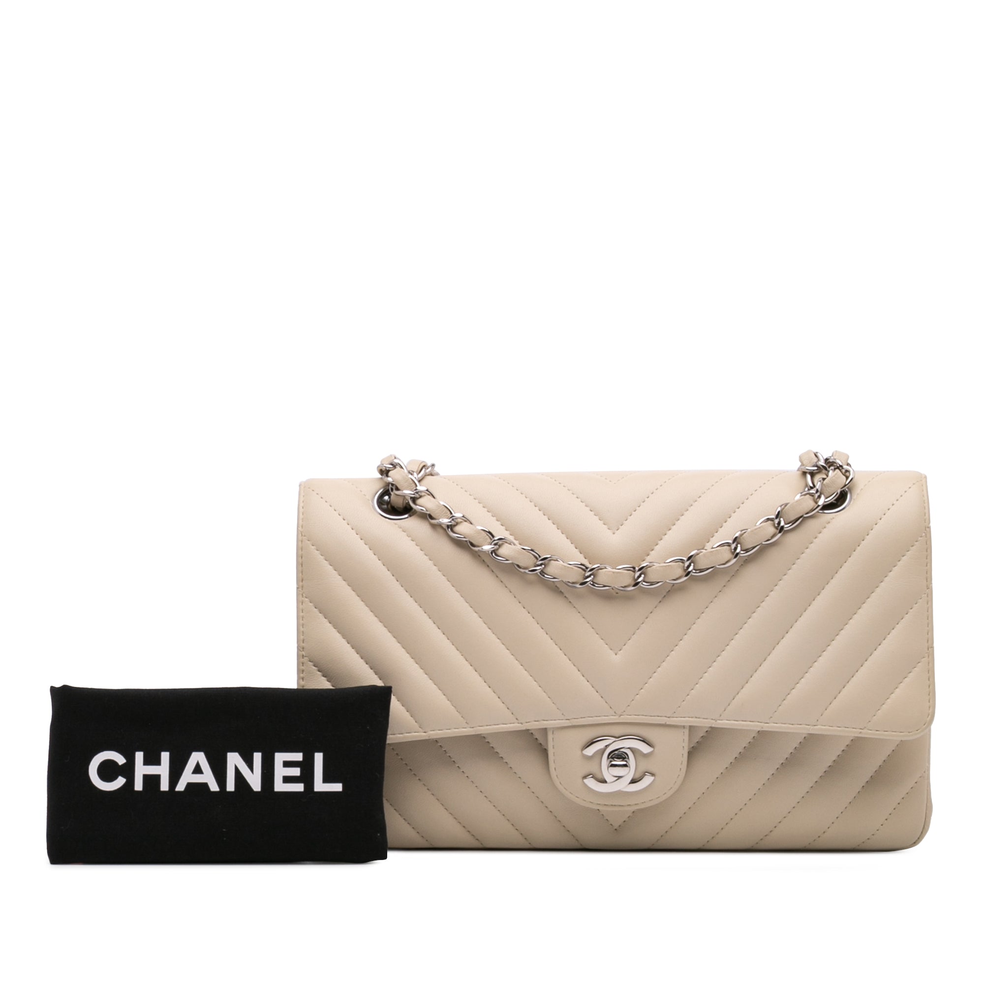 Chanel Medium Classic Chevron Lambskin Double Flap - image 12