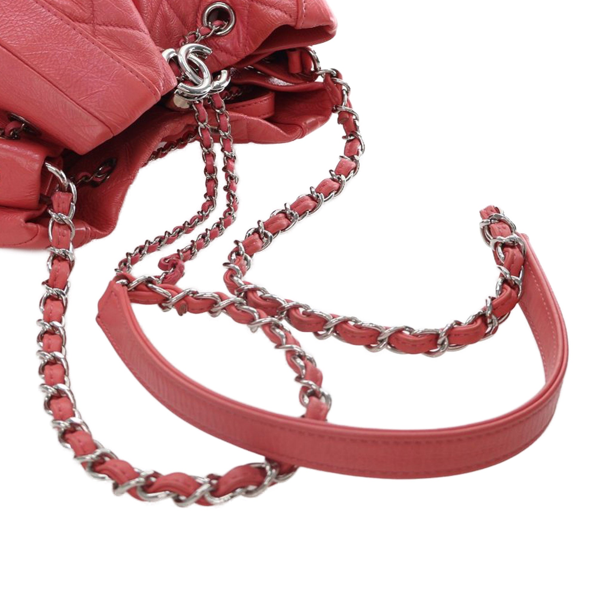 Chanel CC Quilted Shiny Calfskin Drawstring Bucket Bag - image 14