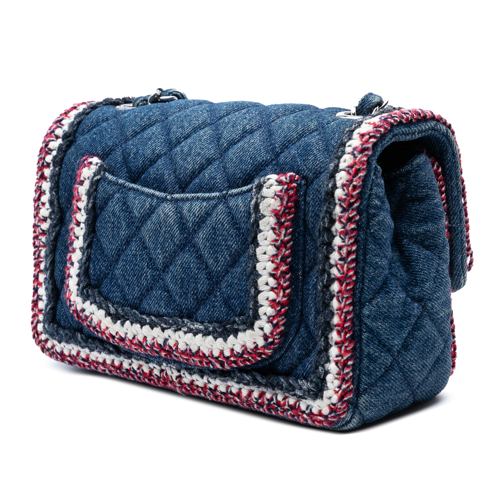 Chanel Mini Rectangular Classic Denim Braided Single Flap - image 2