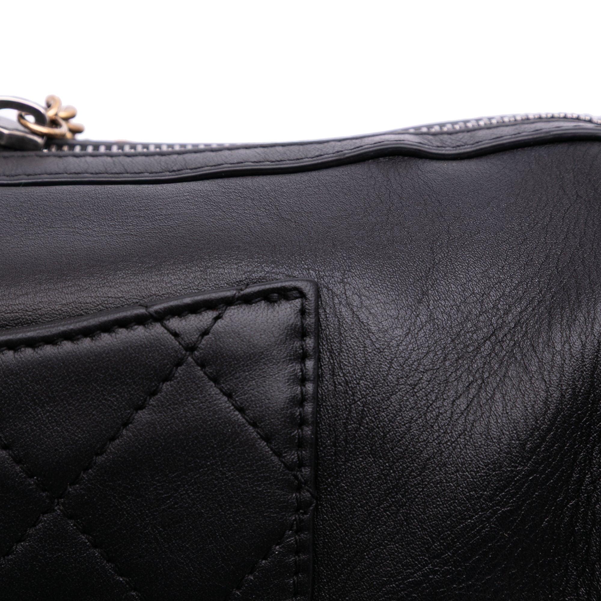 Chanel Calfskin Signature Chain Signe Bowling Bag - image 10