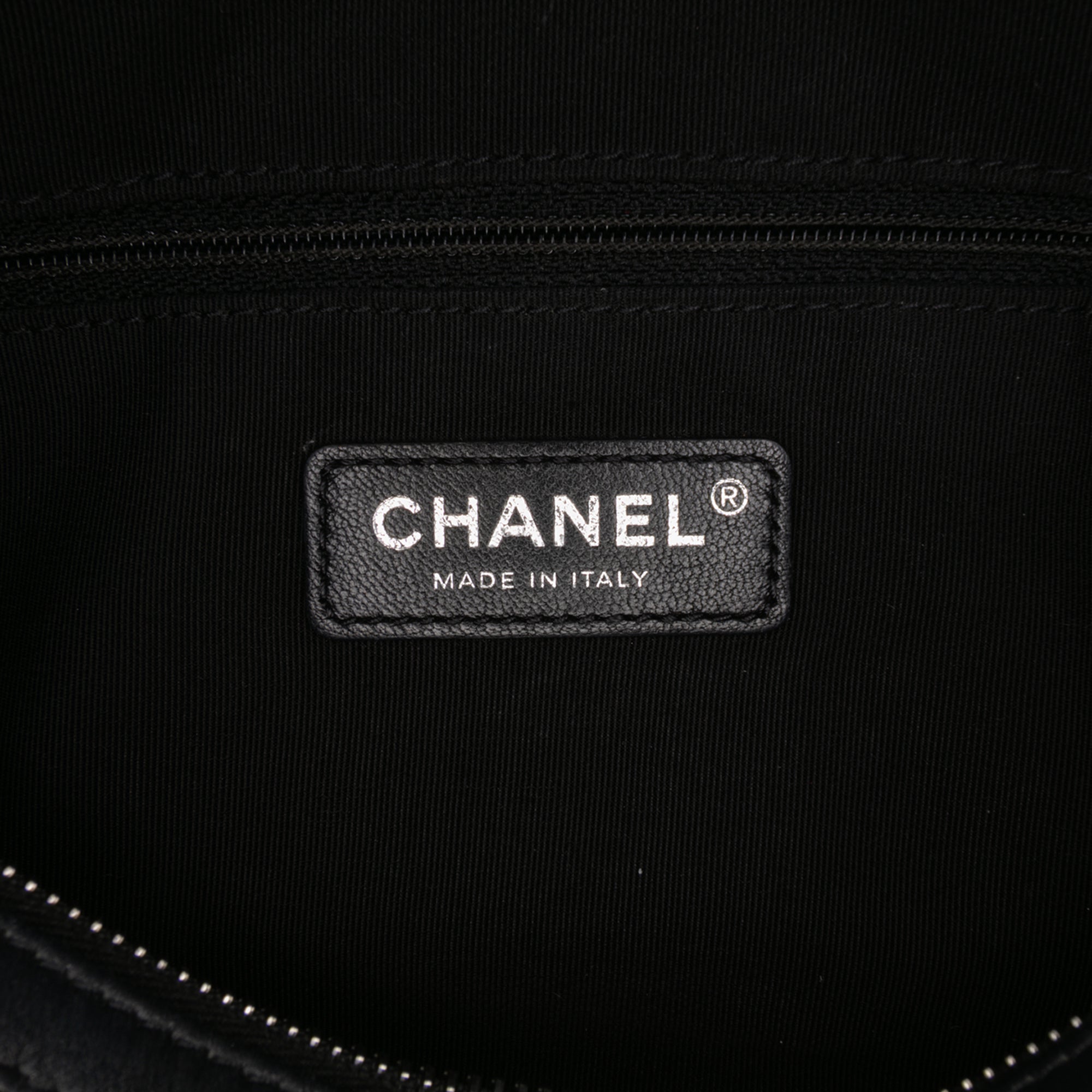 Chanel Calfskin Signature Chain Signe Bowling Bag - image 5