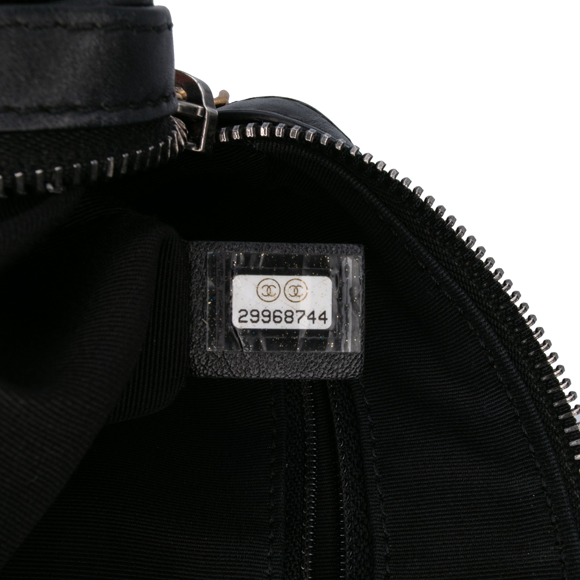 Chanel Calfskin Signature Chain Signe Bowling Bag - image 6