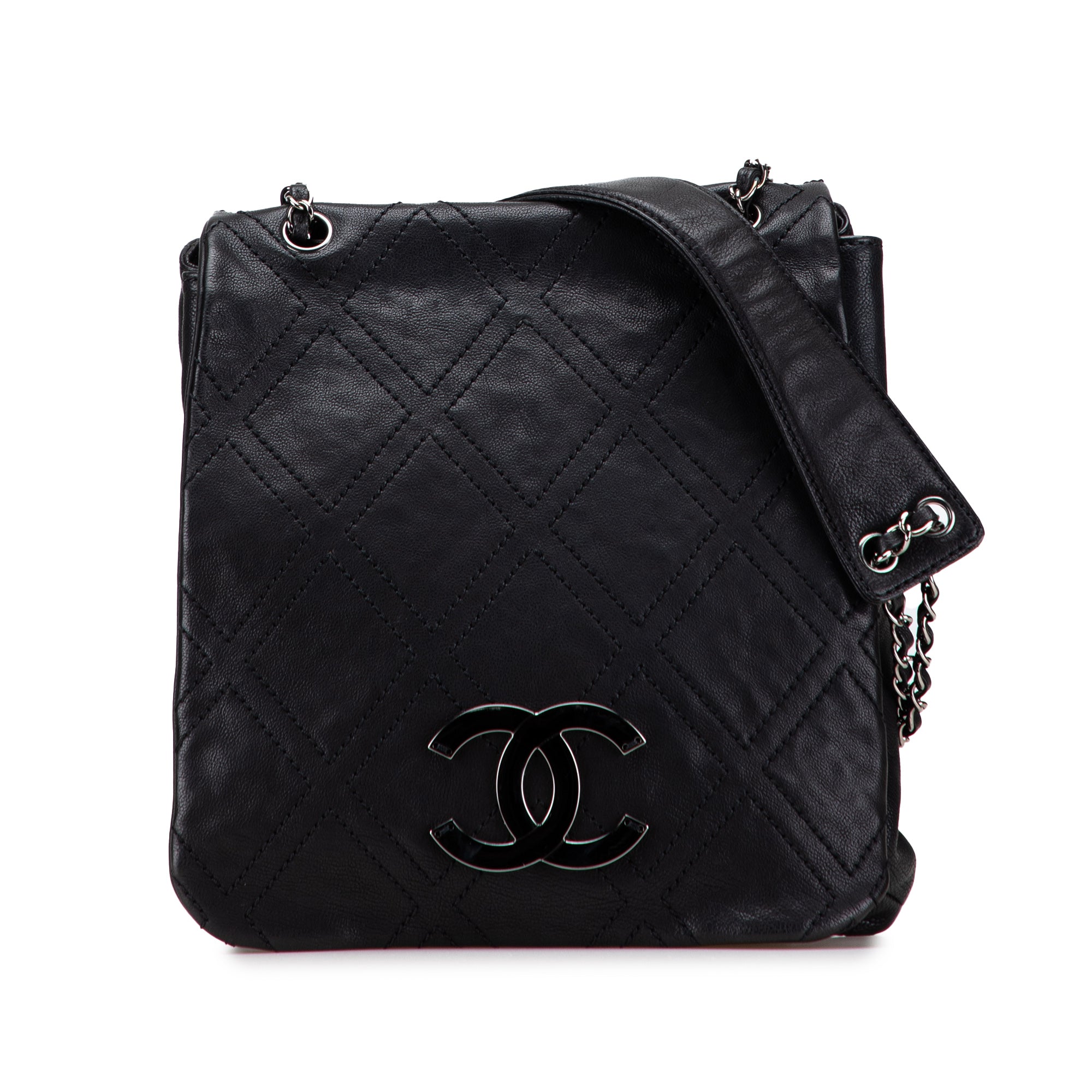 Chanel Large Calfskin Diamond Stitch Crossbody - image 1