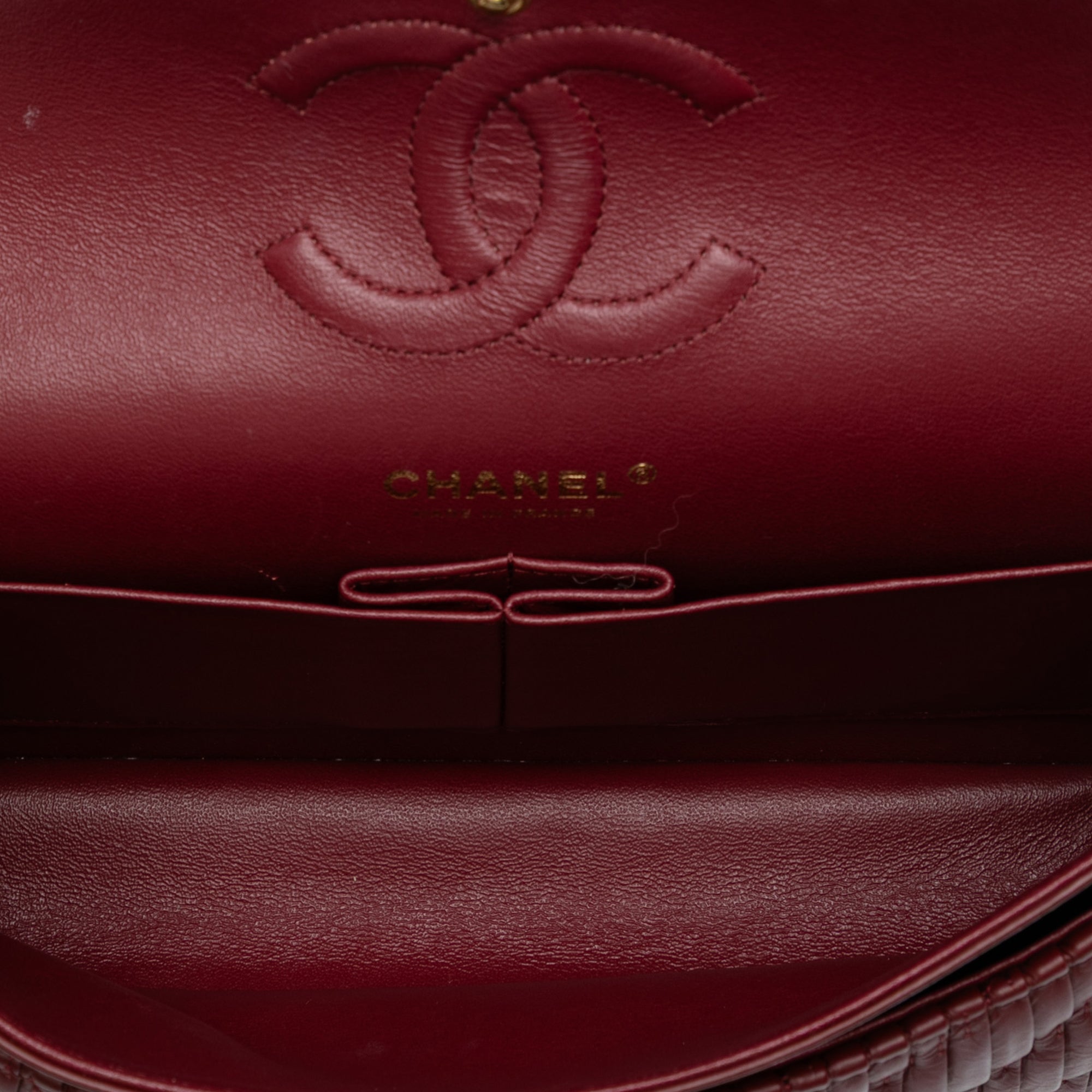 Chanel Medium Classic Chevron Calfskin Pleated Double Flap - image 4