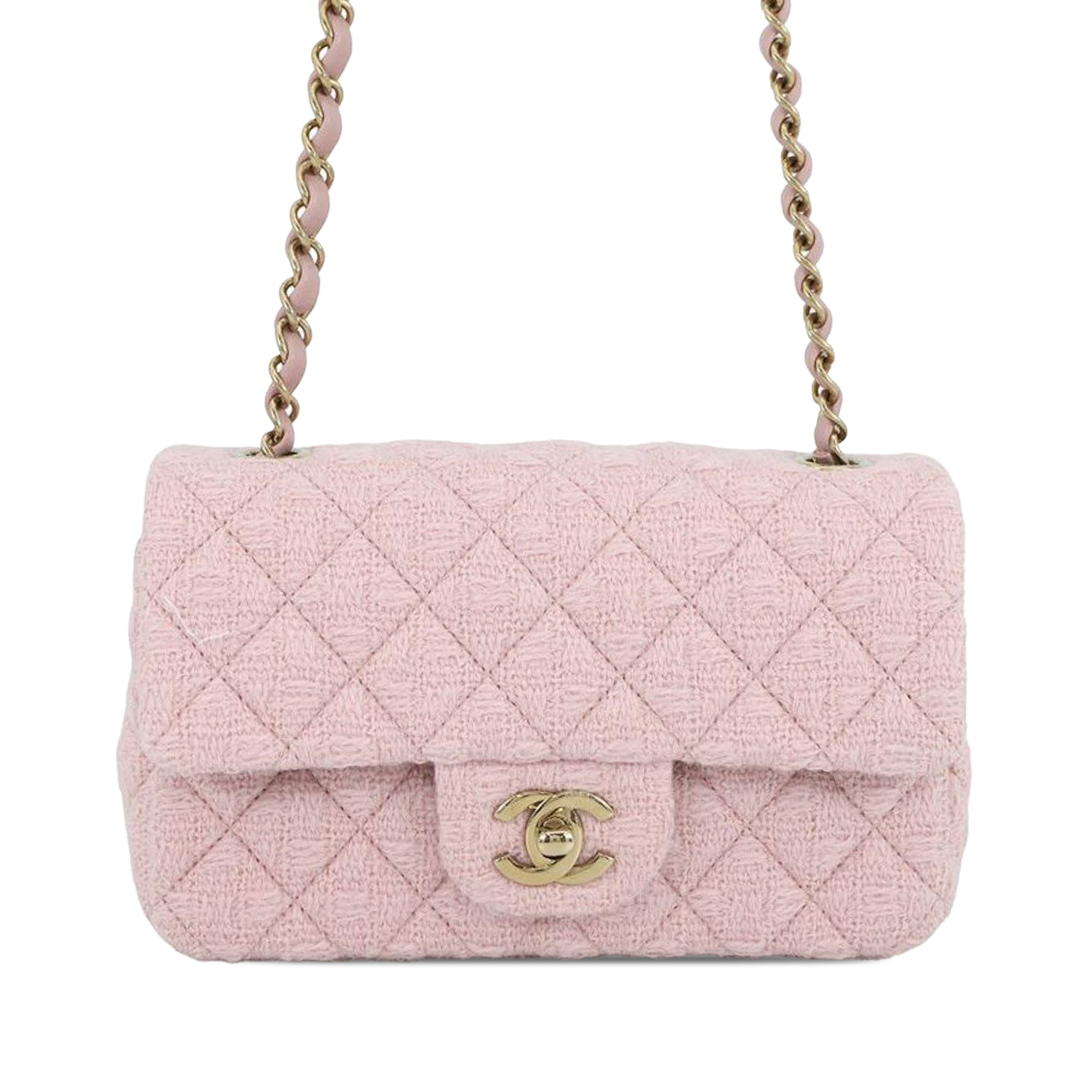 Chanel Mini Classic Rectangular Tweed Single Flap - image 1