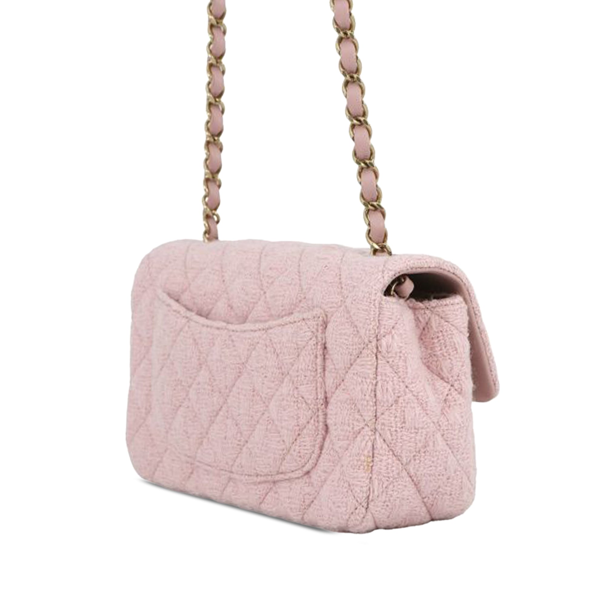 Chanel Mini Classic Rectangular Tweed Single Flap - image 2