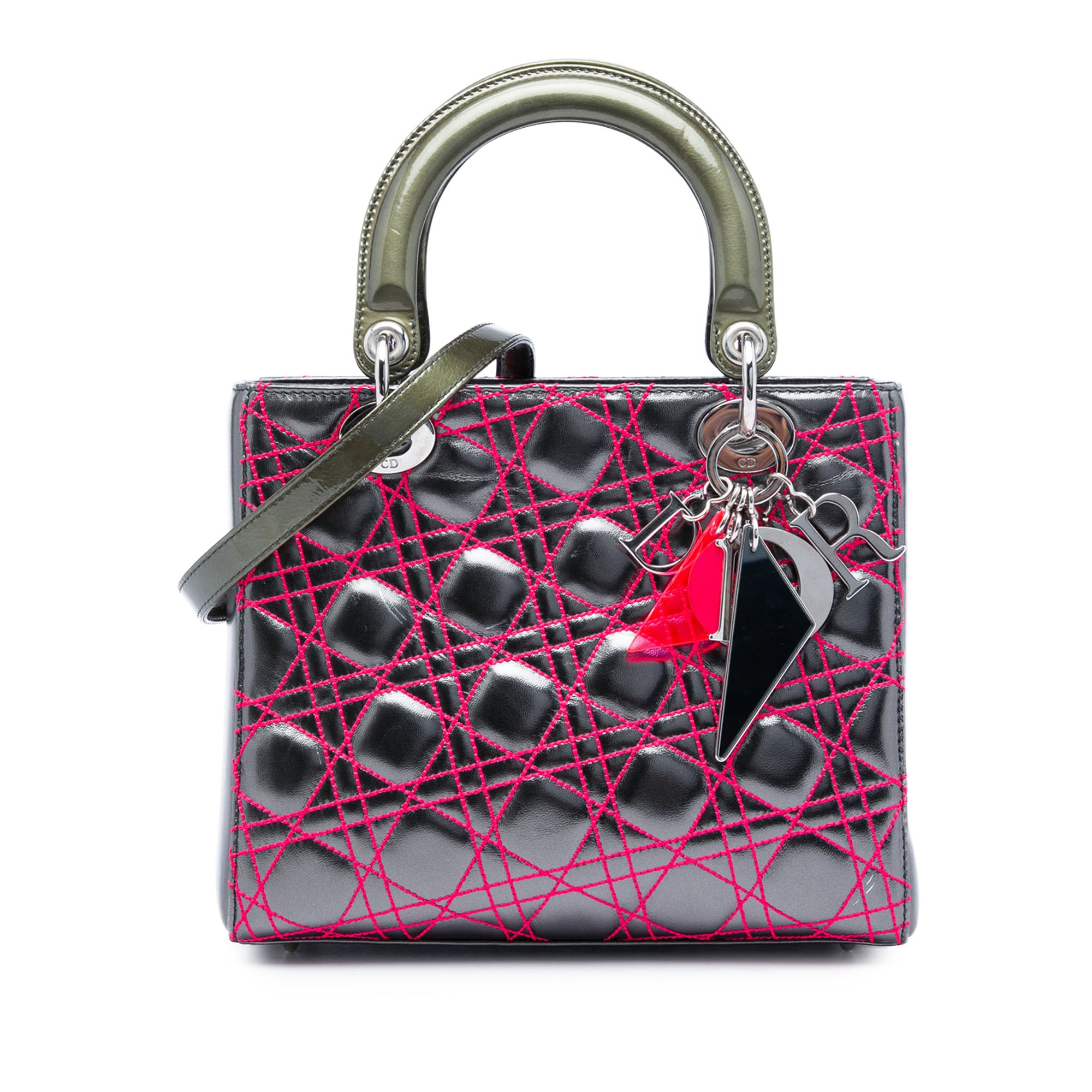 Dior Anselm Reyle Medium Metallic Lambskin Cannage Lady Dior - image 1