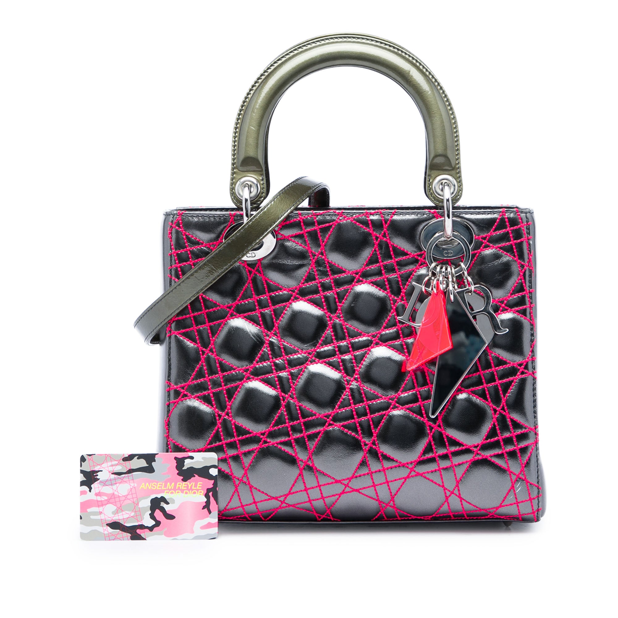 Dior Anselm Reyle Medium Metallic Lambskin Cannage Lady Dior - image 7