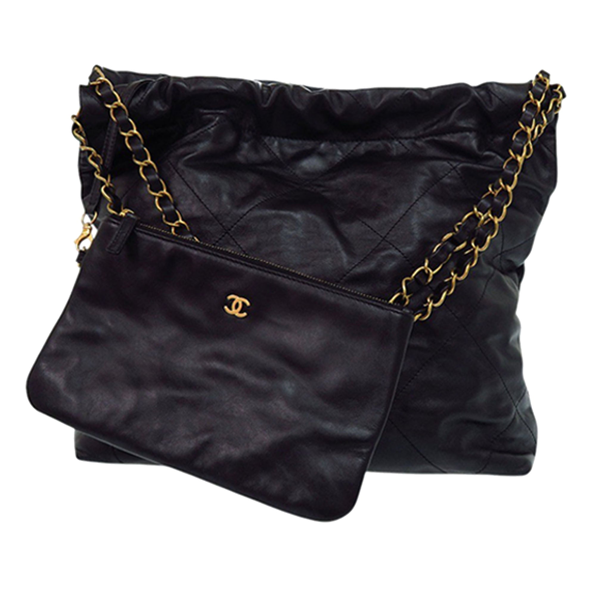 Chanel Small Quilted Shiny Calfskin 22 Handbag - image 13