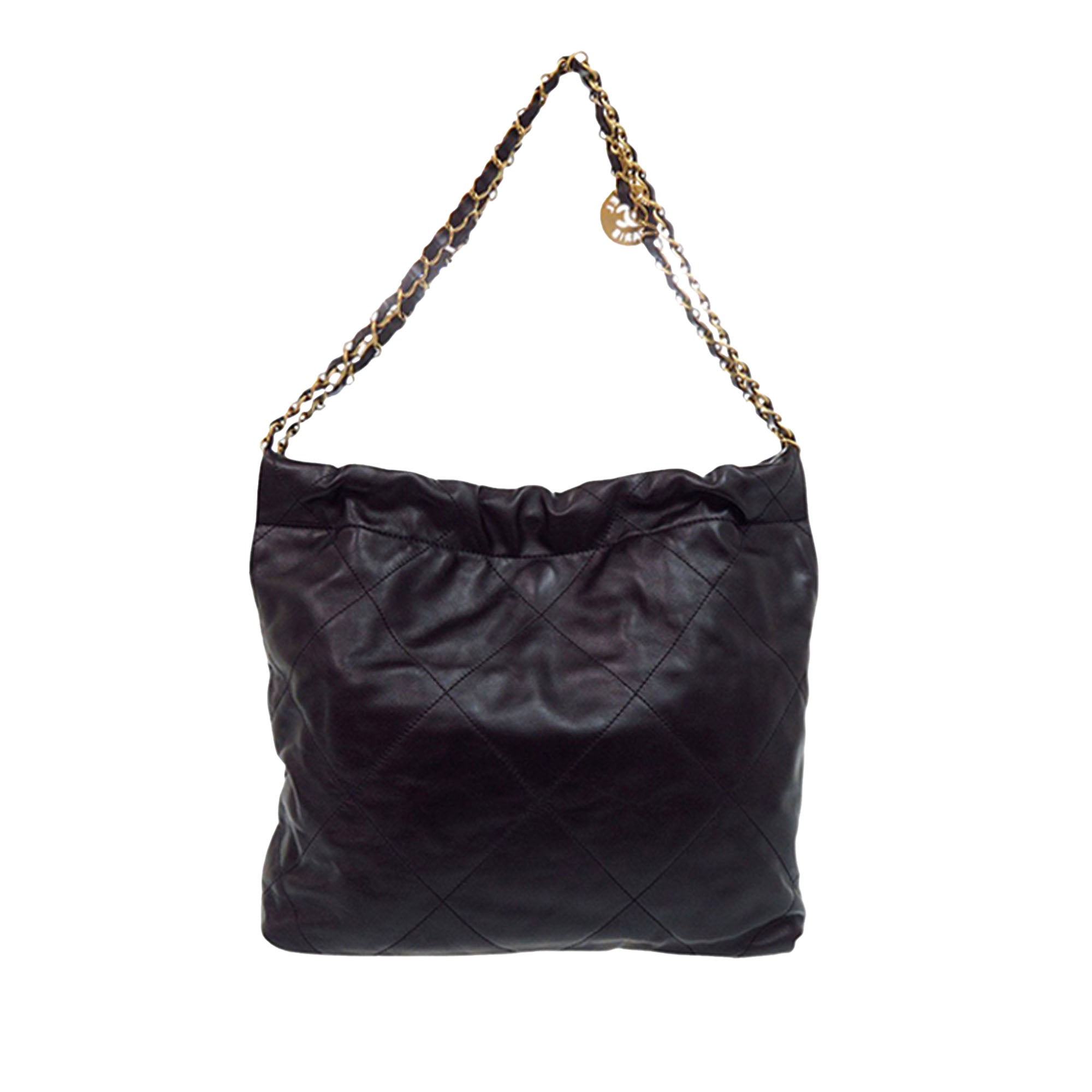 Chanel Small Quilted Shiny Calfskin 22 Handbag - image 2