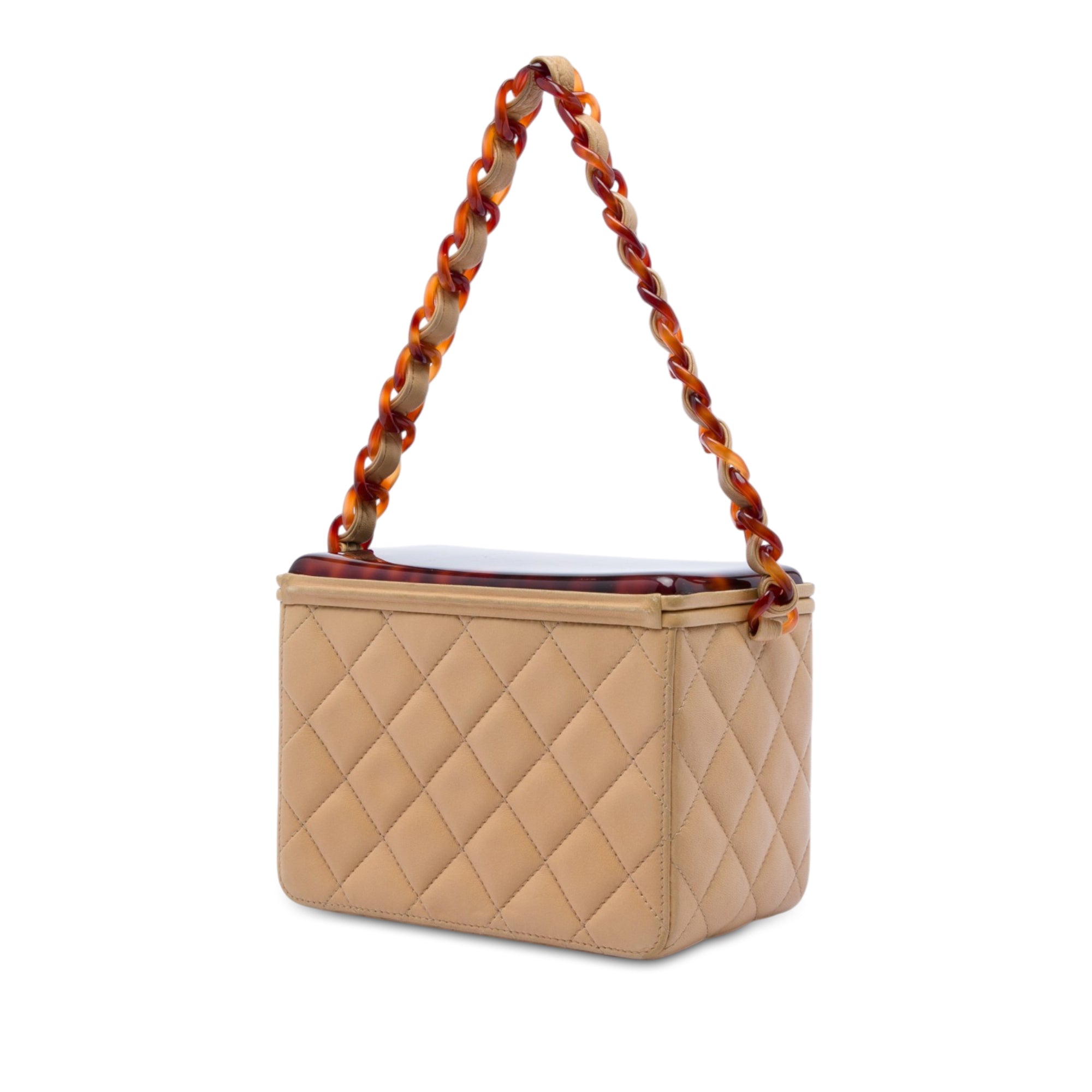 Chanel CC Quilted Lambskin Tortoiseshell Box Bag - image 2
