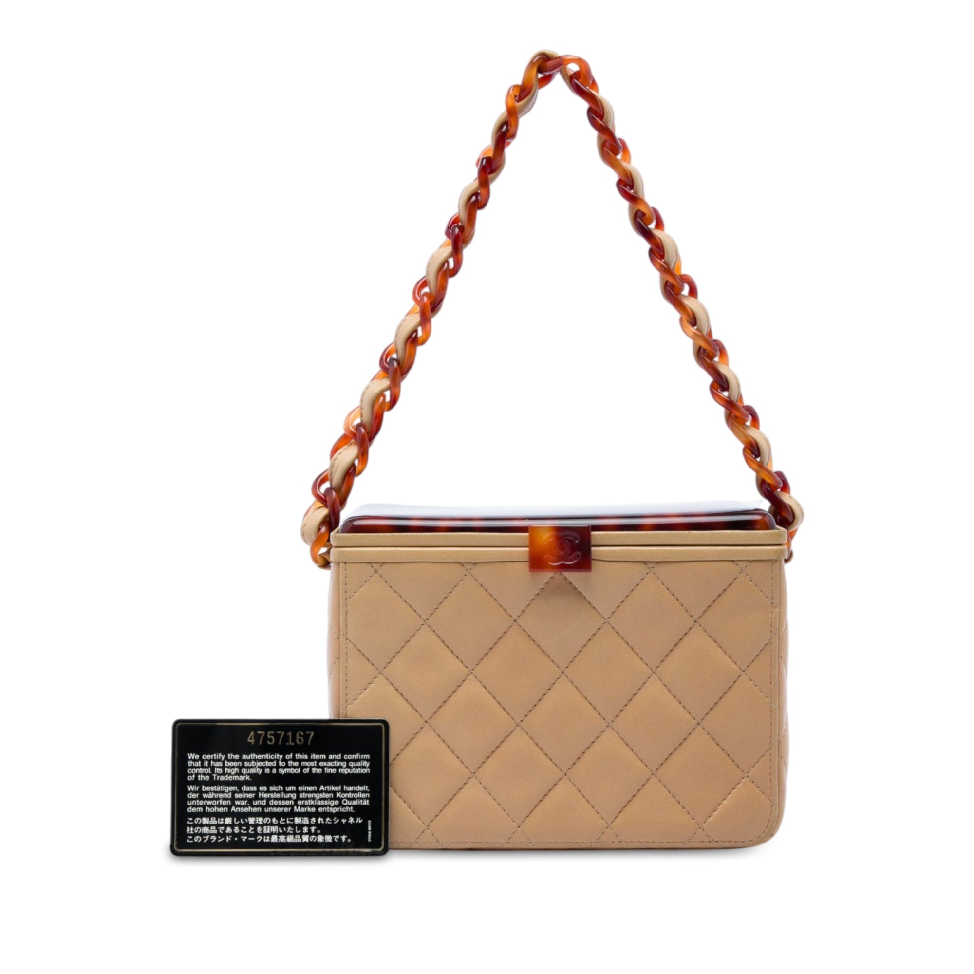 Chanel CC Quilted Lambskin Tortoiseshell Box Bag - image 7