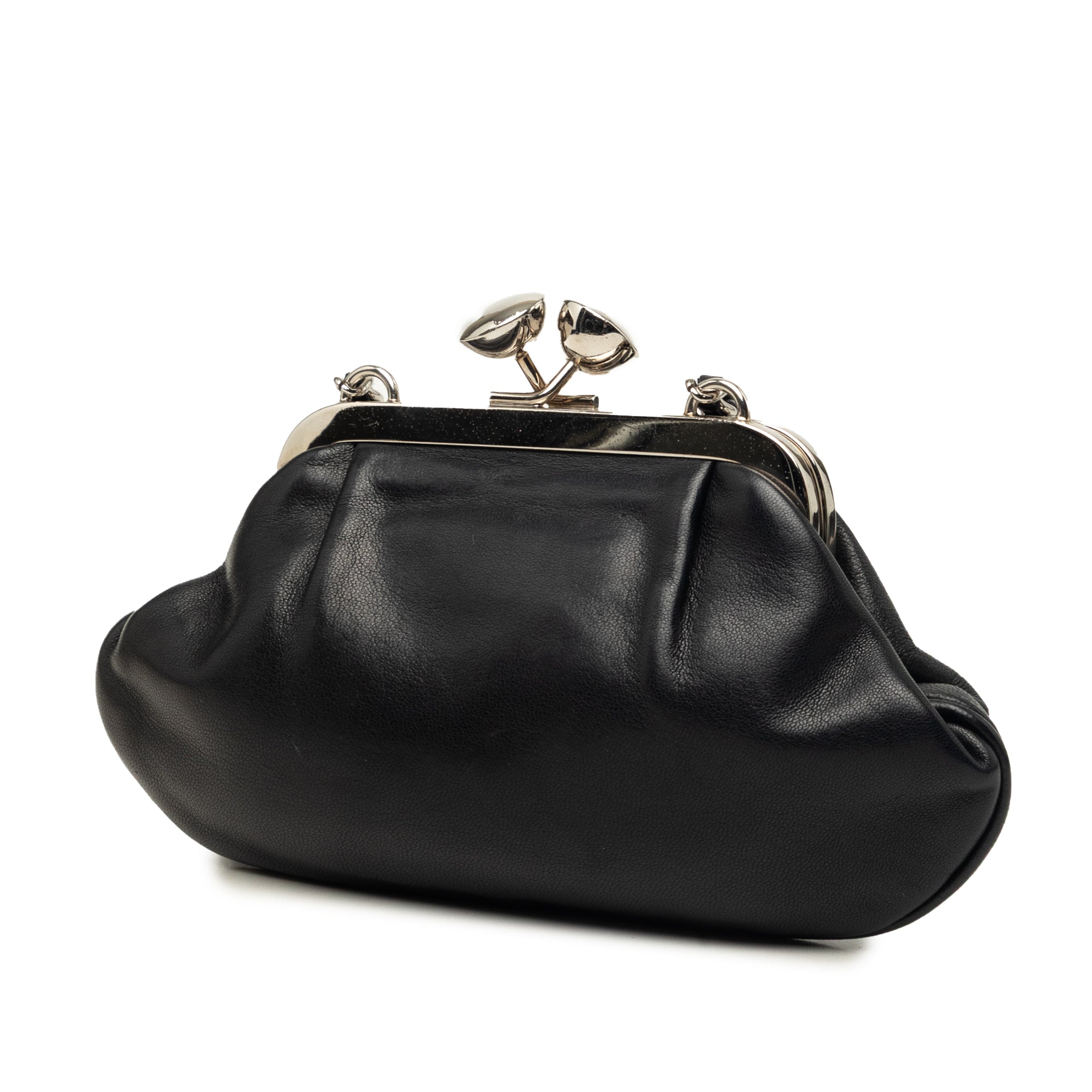 Chanel CC Lambskin Kiss Lock Evening Clutch with Chain - image 2