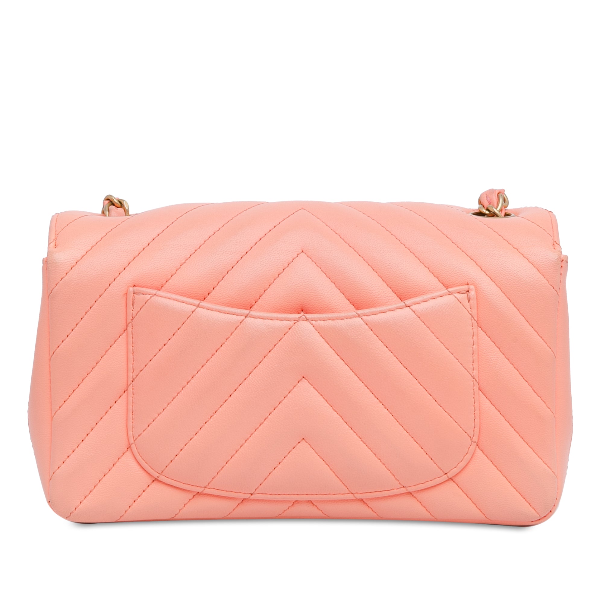Chanel Mini Rectangular Classic Chevron Lambskin Single Flap - image 3