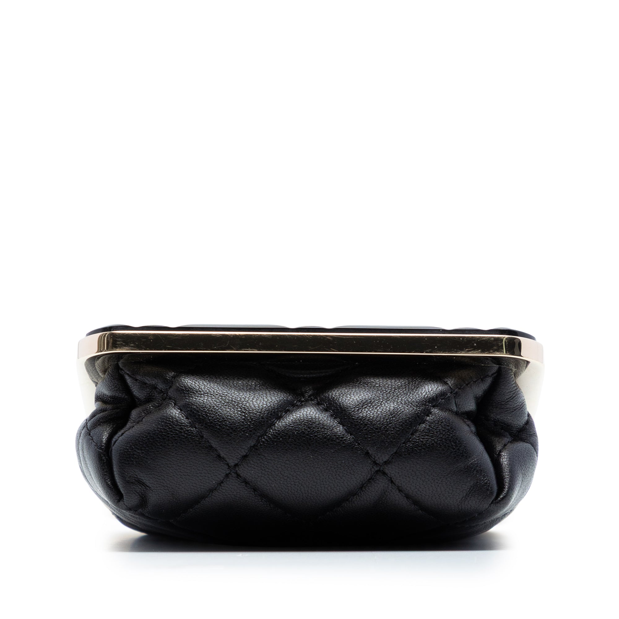 Chanel CC Quilted Acrylic and Lambskin Evening Clutch With Chain - image 3