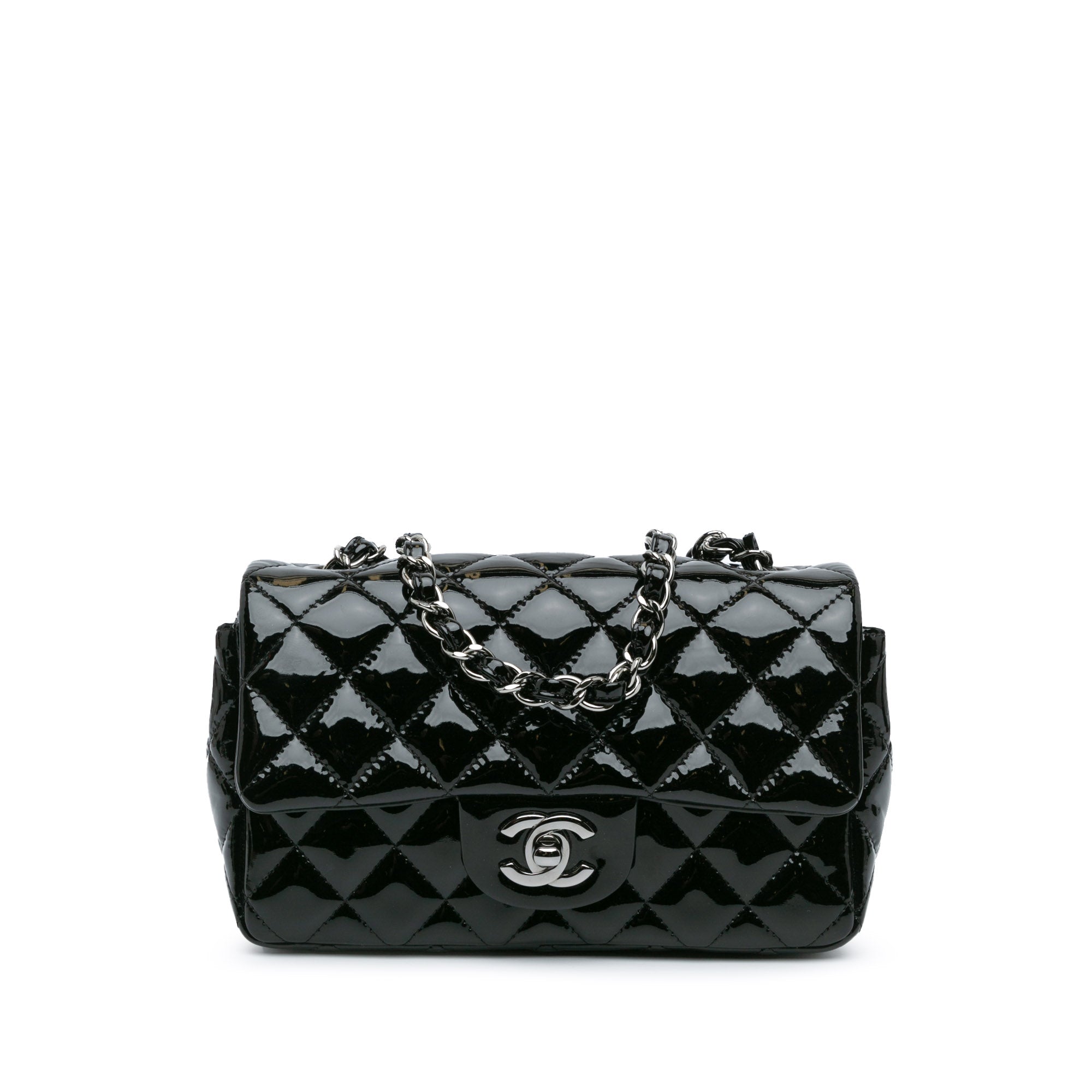 Chanel Mini Rectangular Classic Patent Single Flap - image 1