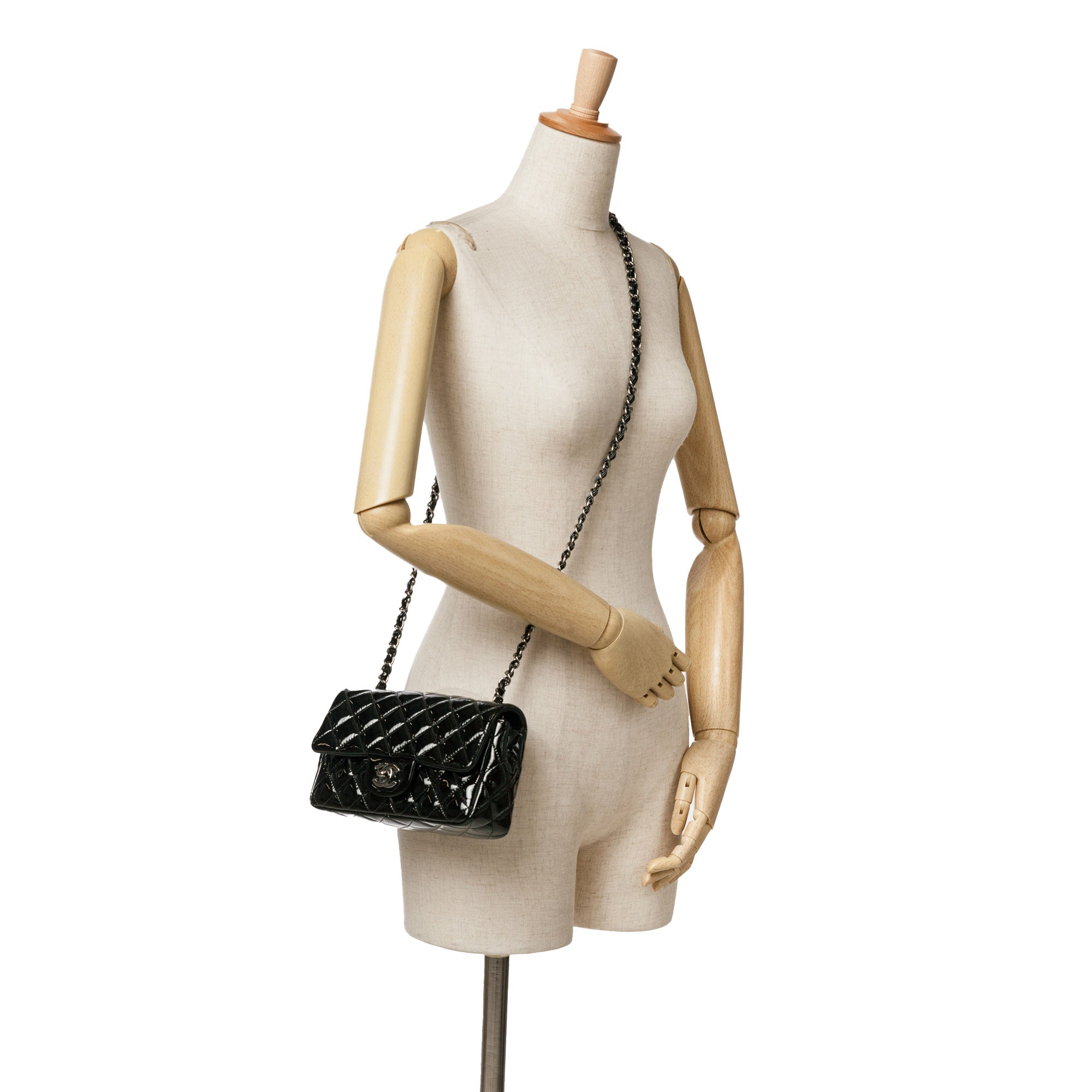 Chanel Mini Rectangular Classic Patent Single Flap - image 9