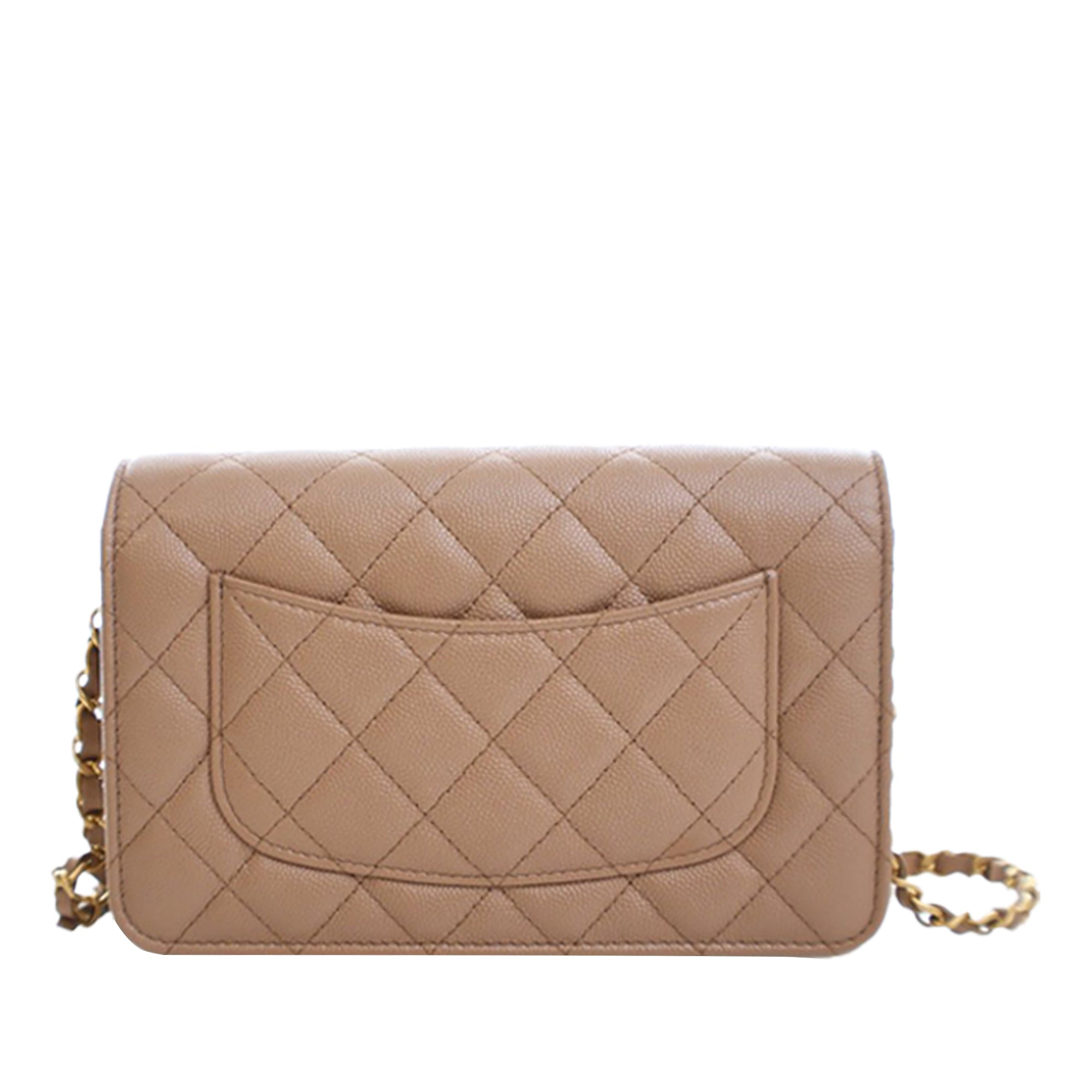 Chanel CC Quilted Caviar Wallet on Chain - image 3