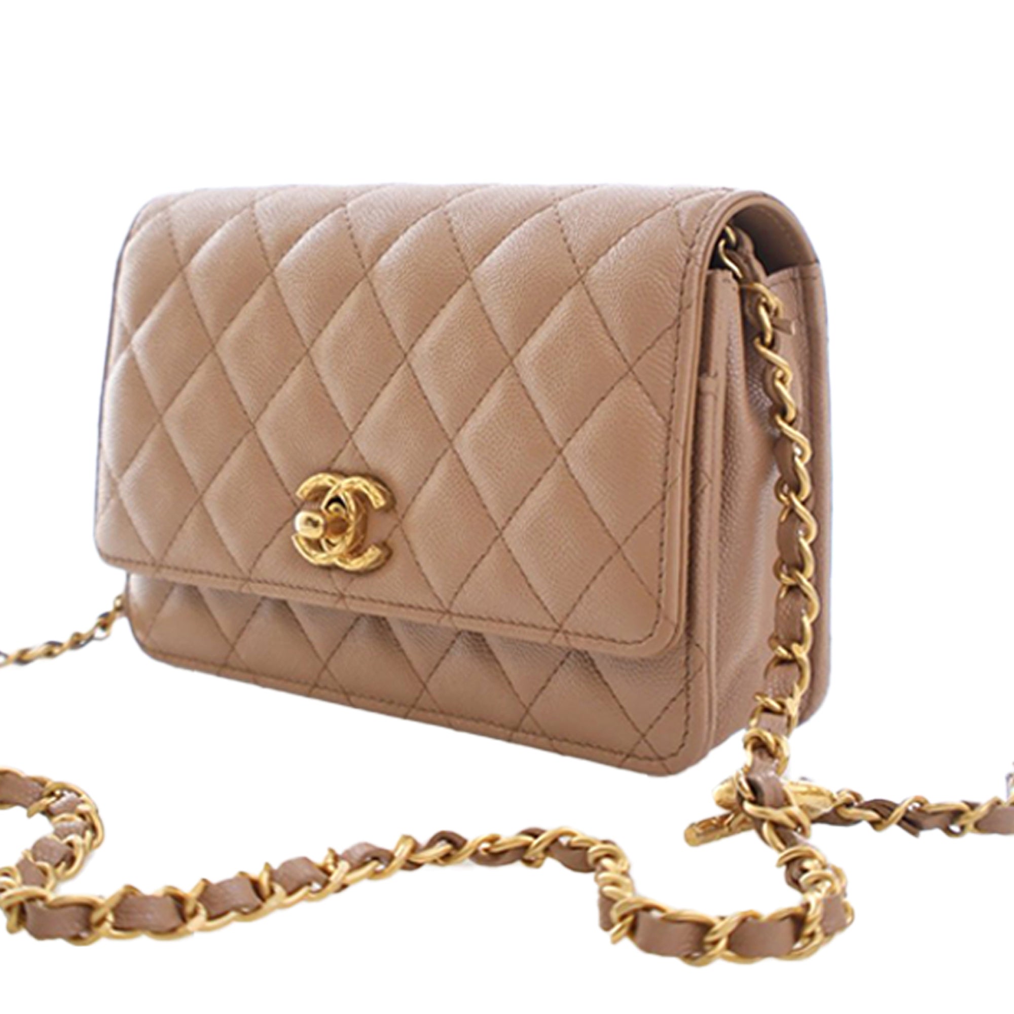 Chanel CC Quilted Caviar Wallet on Chain - image 8
