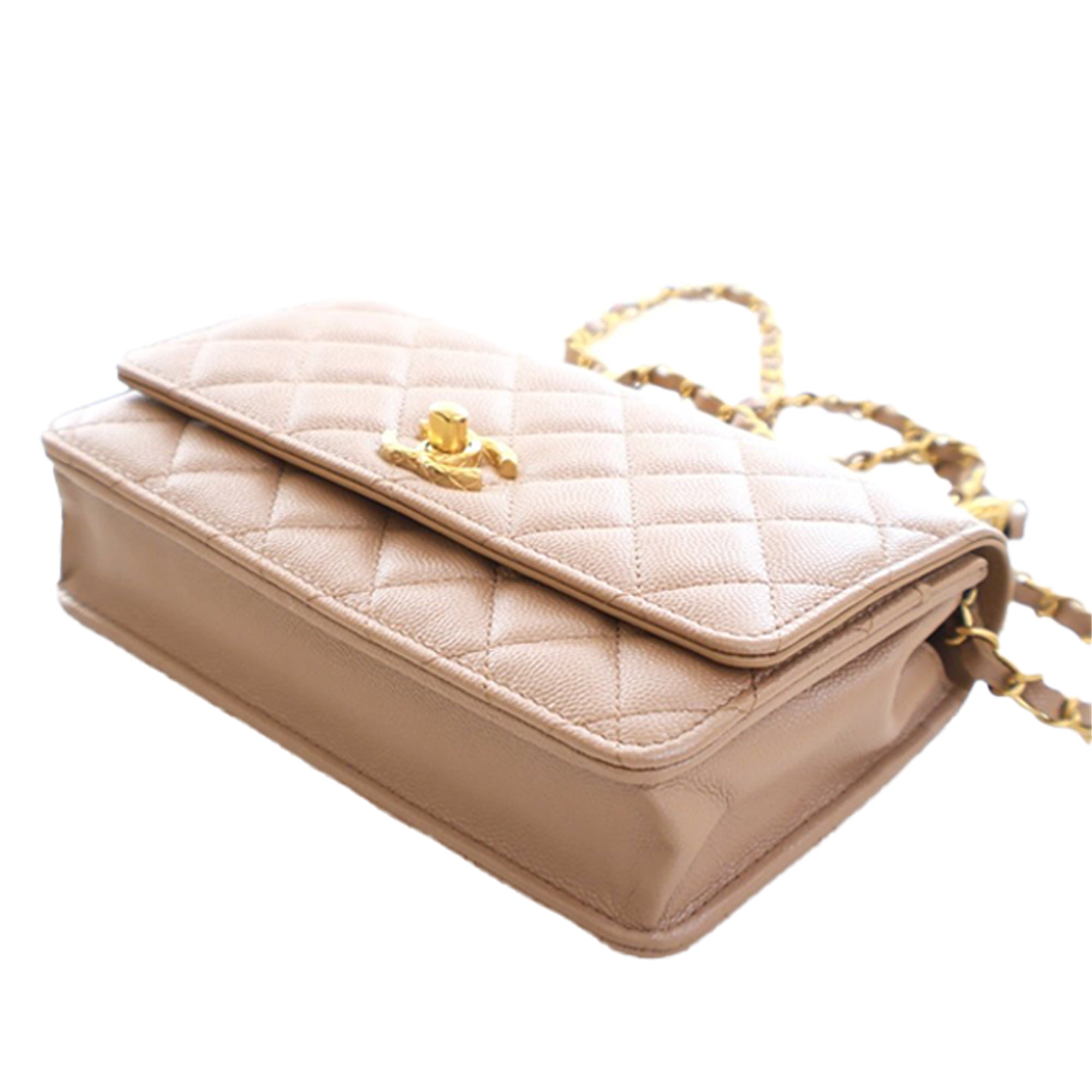 Chanel CC Quilted Caviar Wallet on Chain - image 9