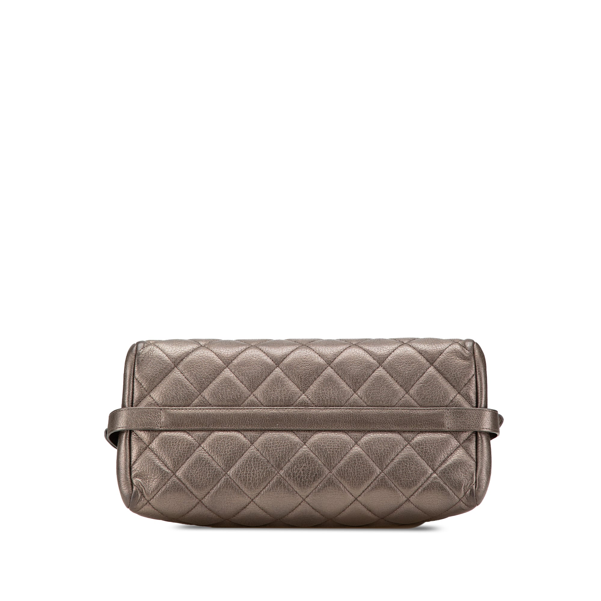 Chanel Large Quilted Metallic Goatskin City Rock Shopping Tote - image 3