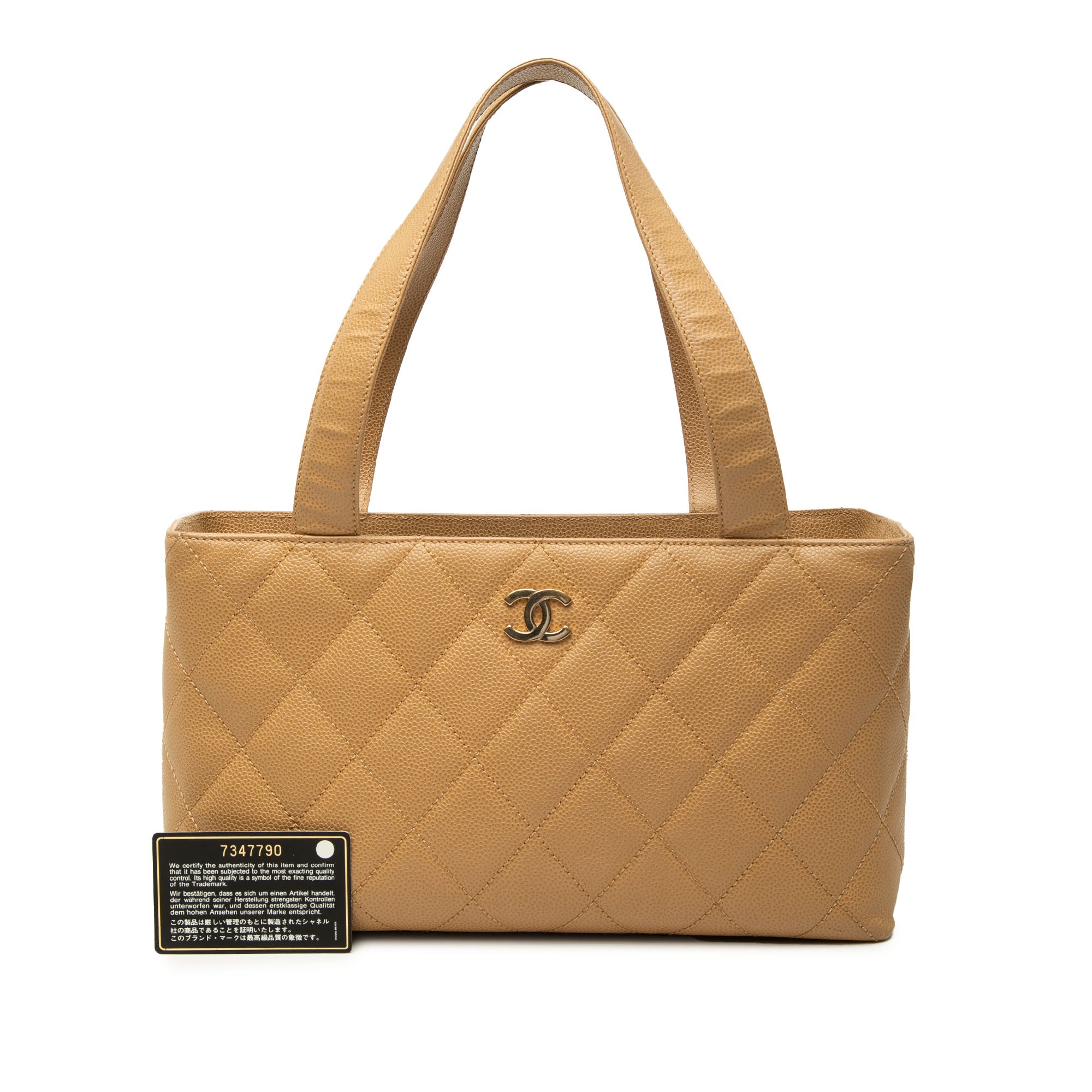 Chanel CC Quilted Caviar Tote - image 7