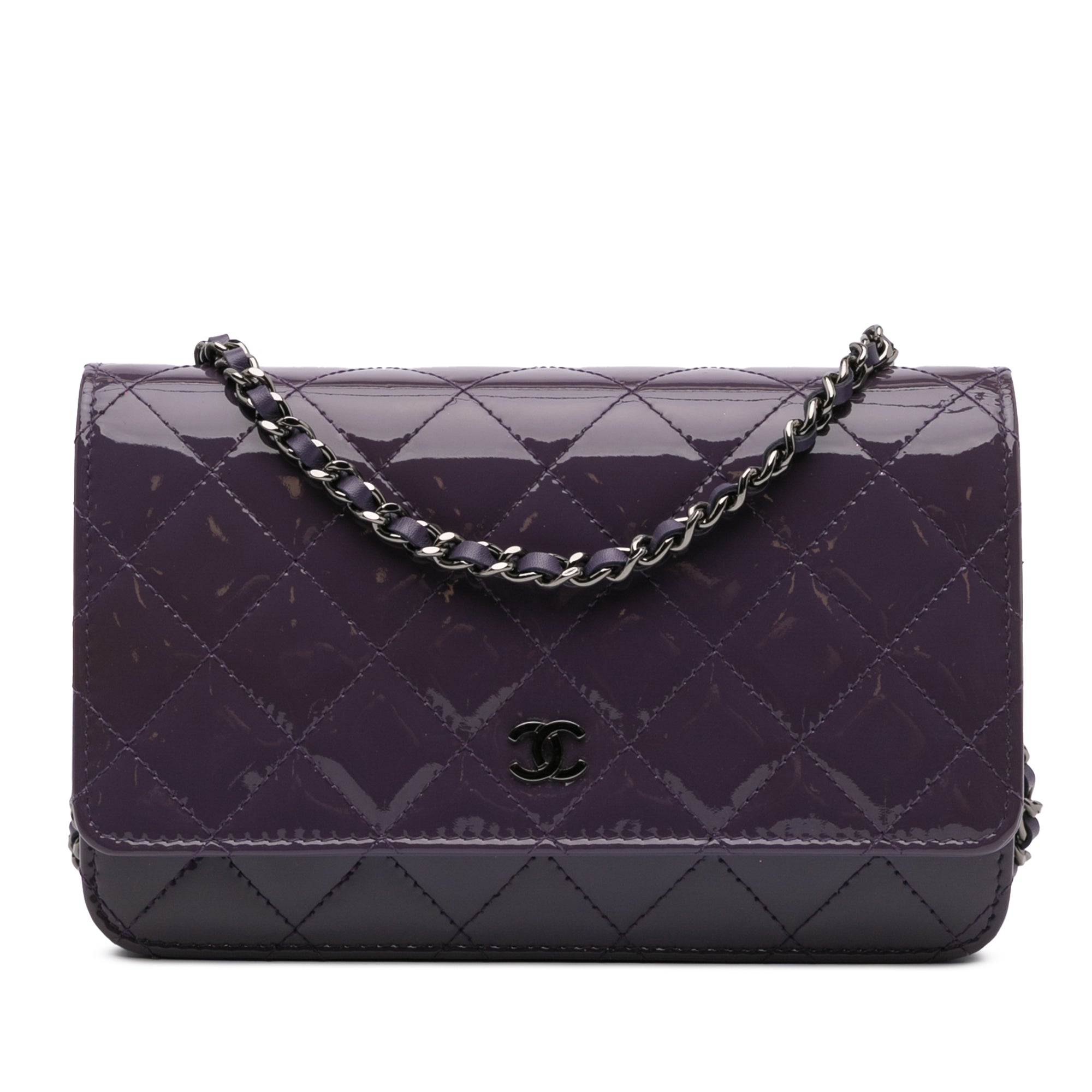Chanel Classic Patent Wallet On Chain - image 1