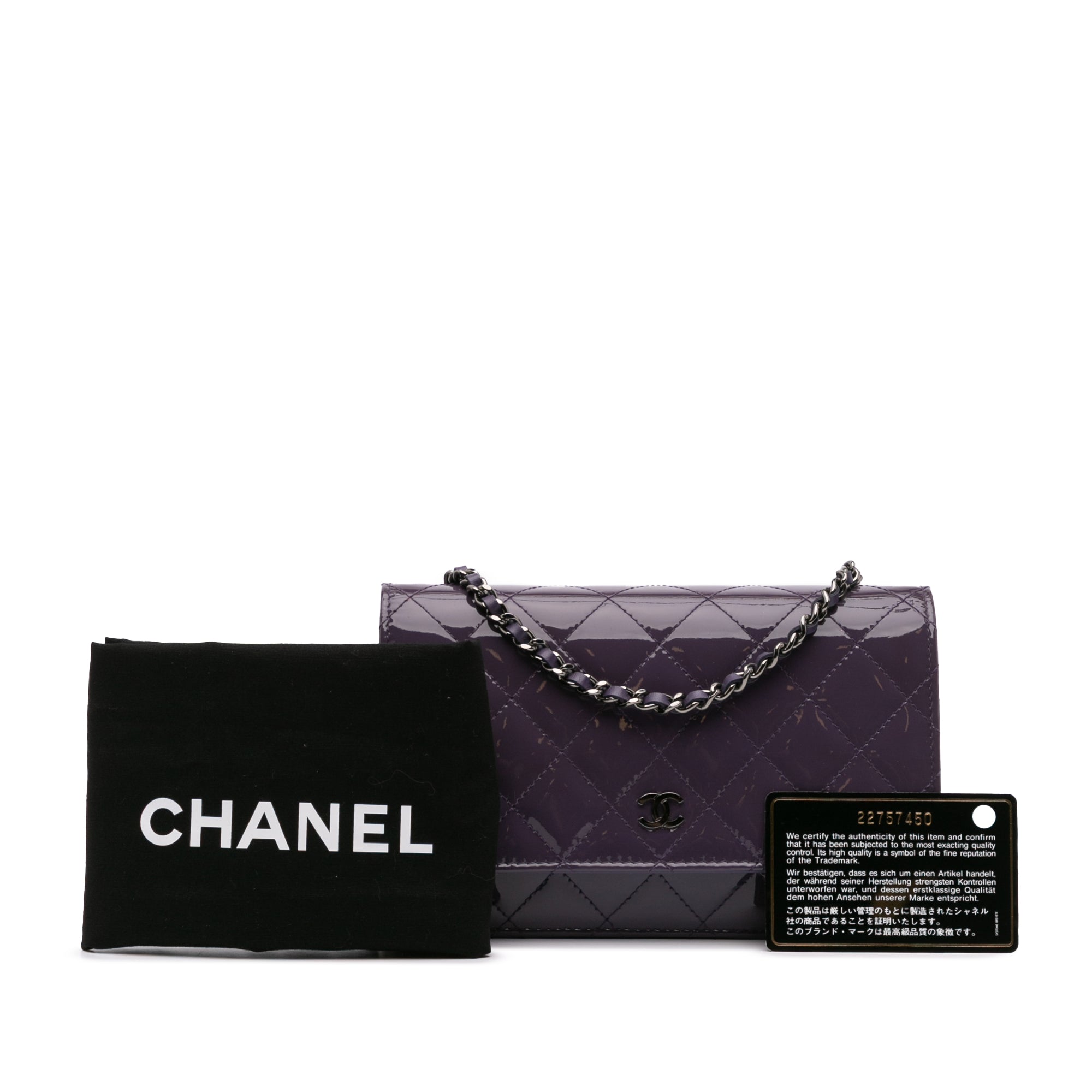 Chanel Classic Patent Wallet On Chain - image 12