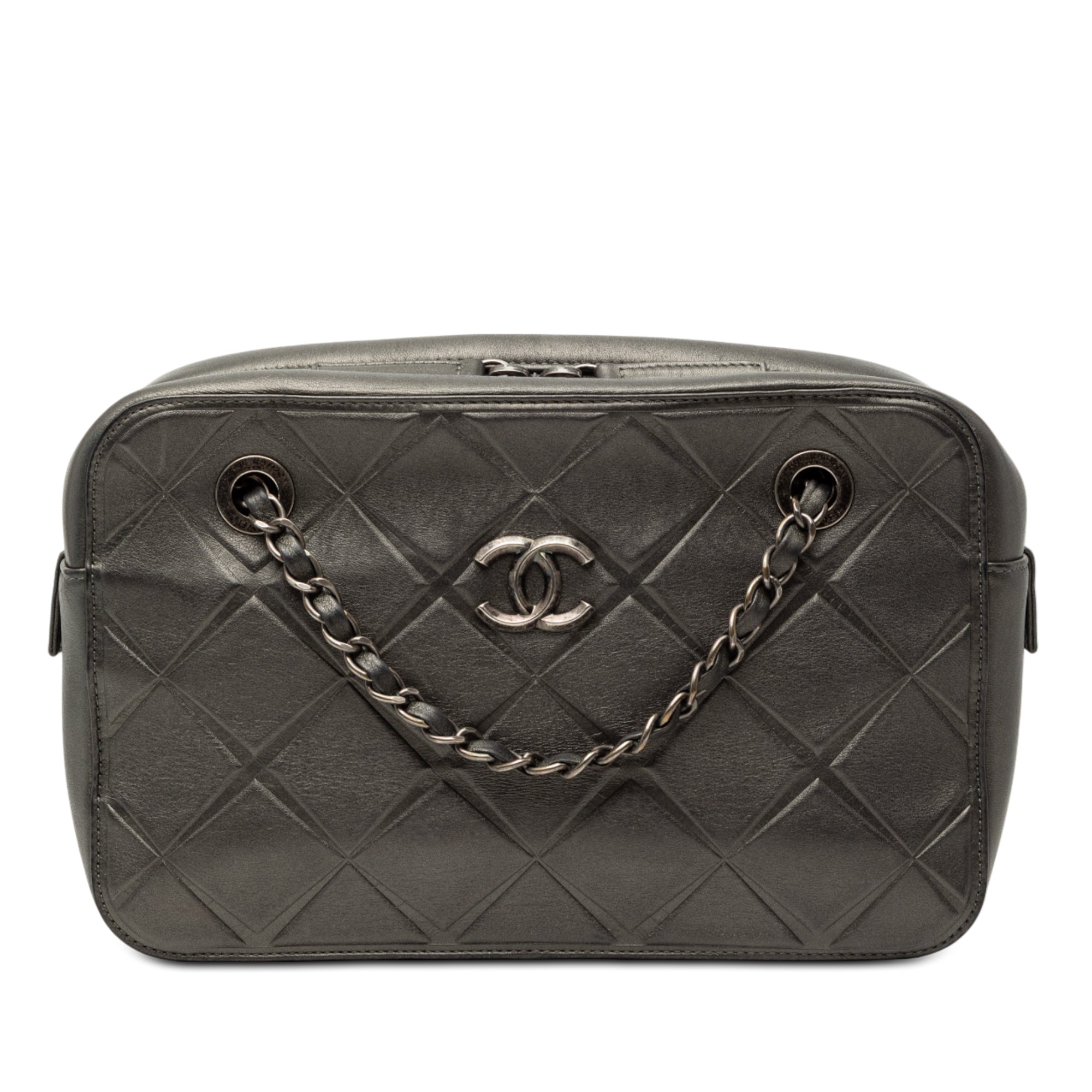 Chanel CC Embossed Calfskin Propeller Camera Bag - image 1