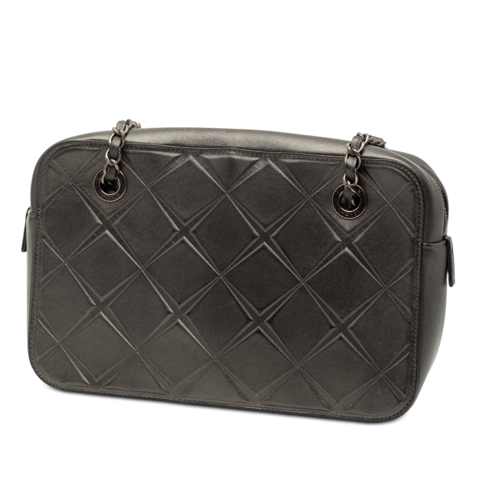 Chanel CC Embossed Calfskin Propeller Camera Bag - image 2