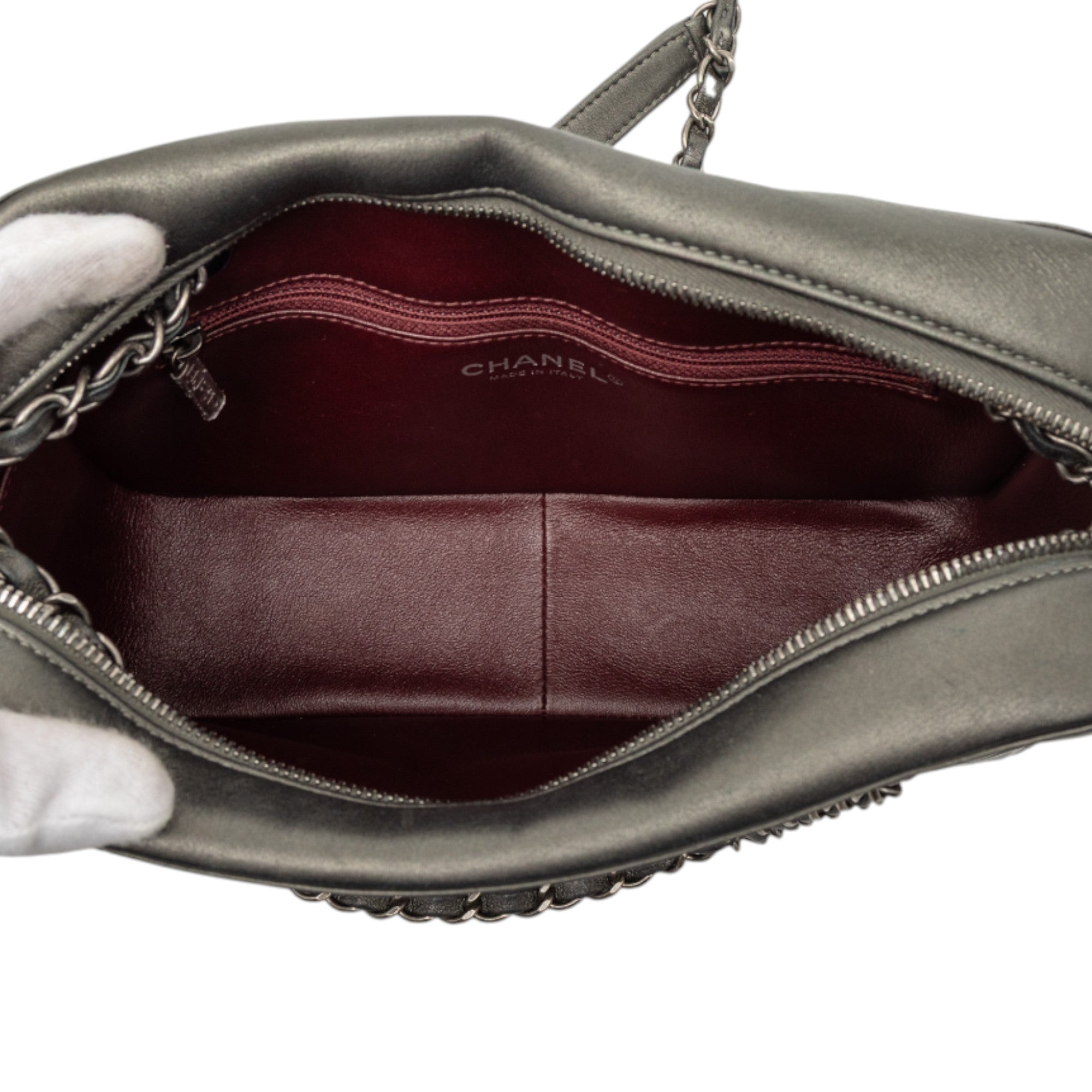 Chanel CC Embossed Calfskin Propeller Camera Bag - image 4