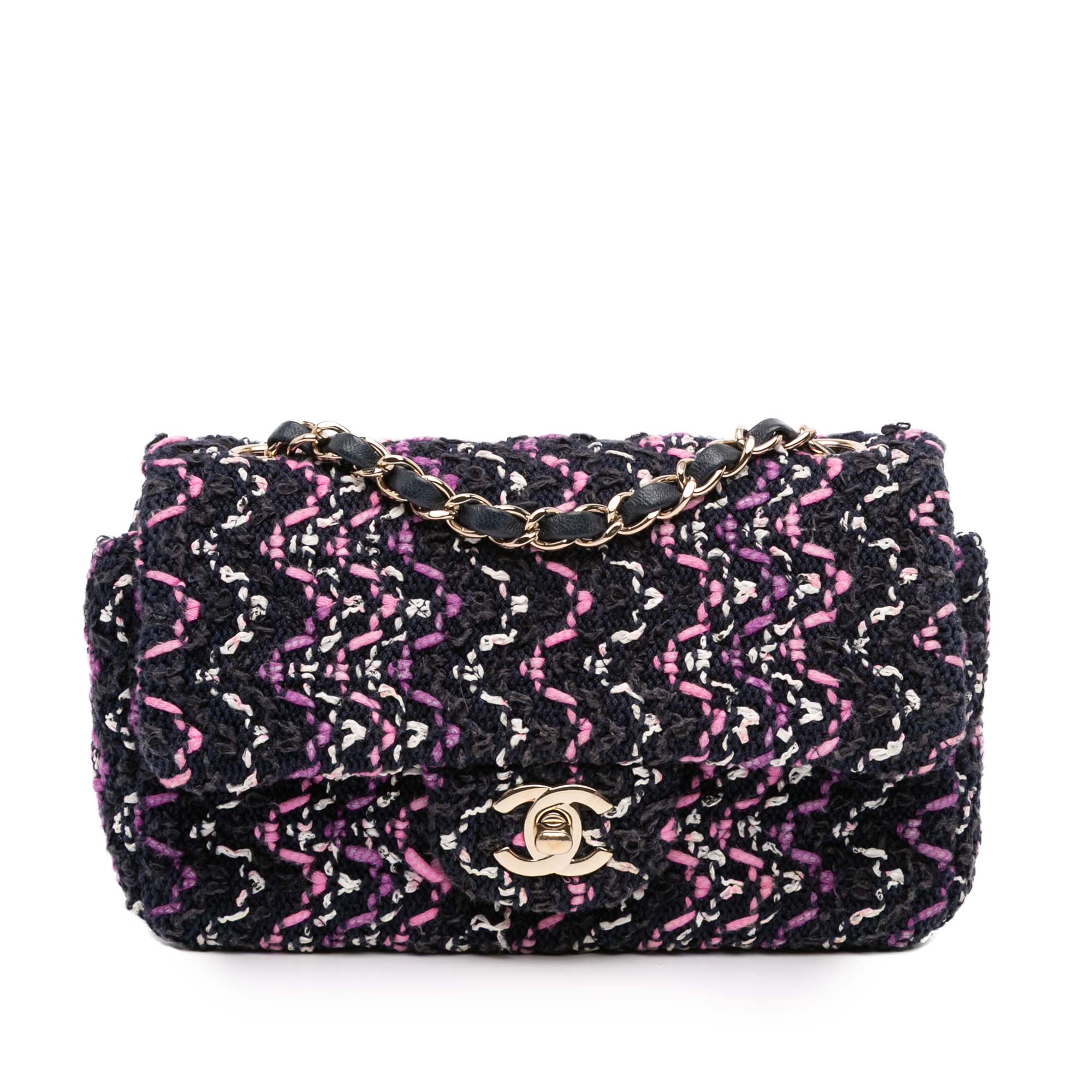 Chanel Mini Rectangular Classic Multicolor Cotton Stitched Single Flap - image 1