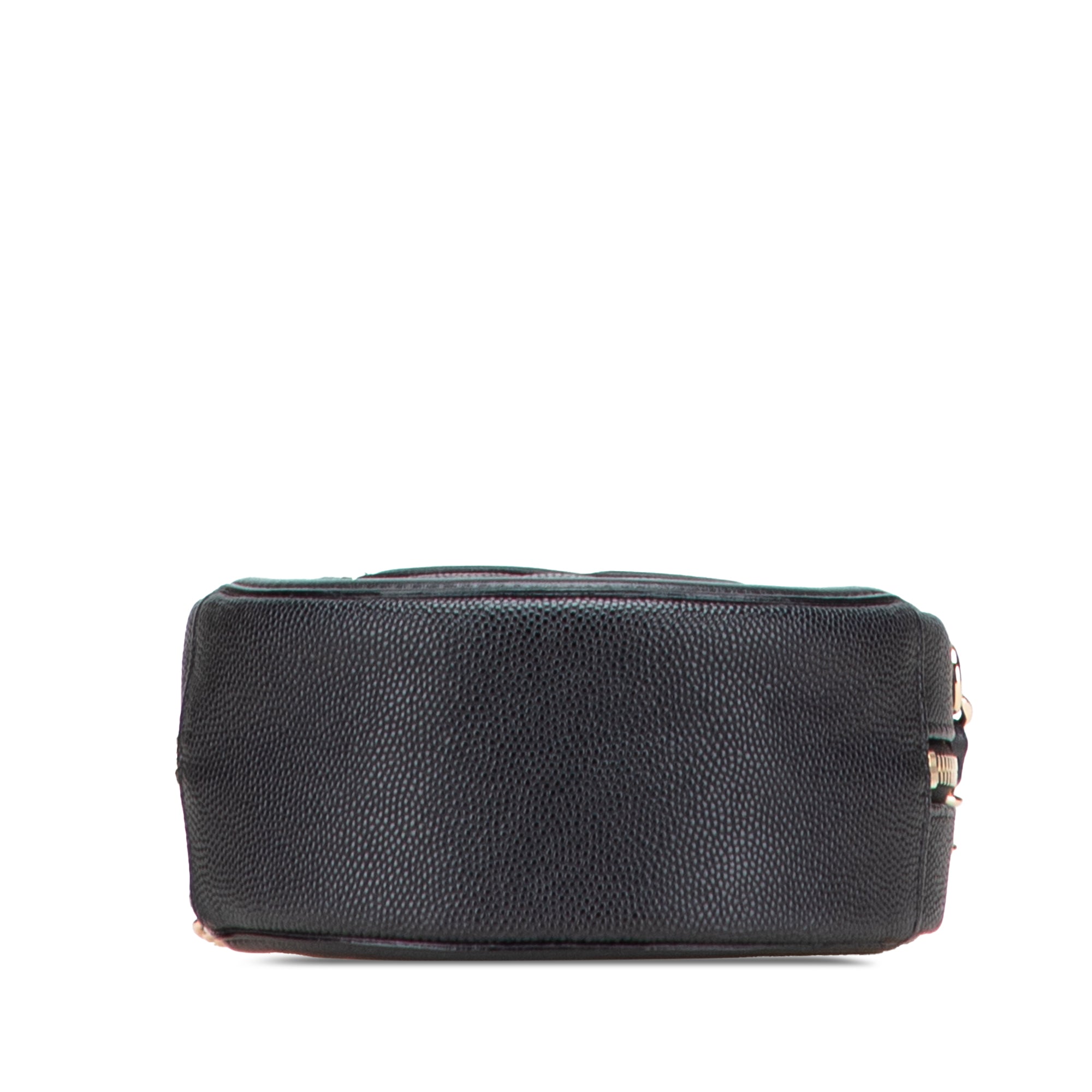 Chanel Caviar CC Filigree Round Clutch with Chain - image 3
