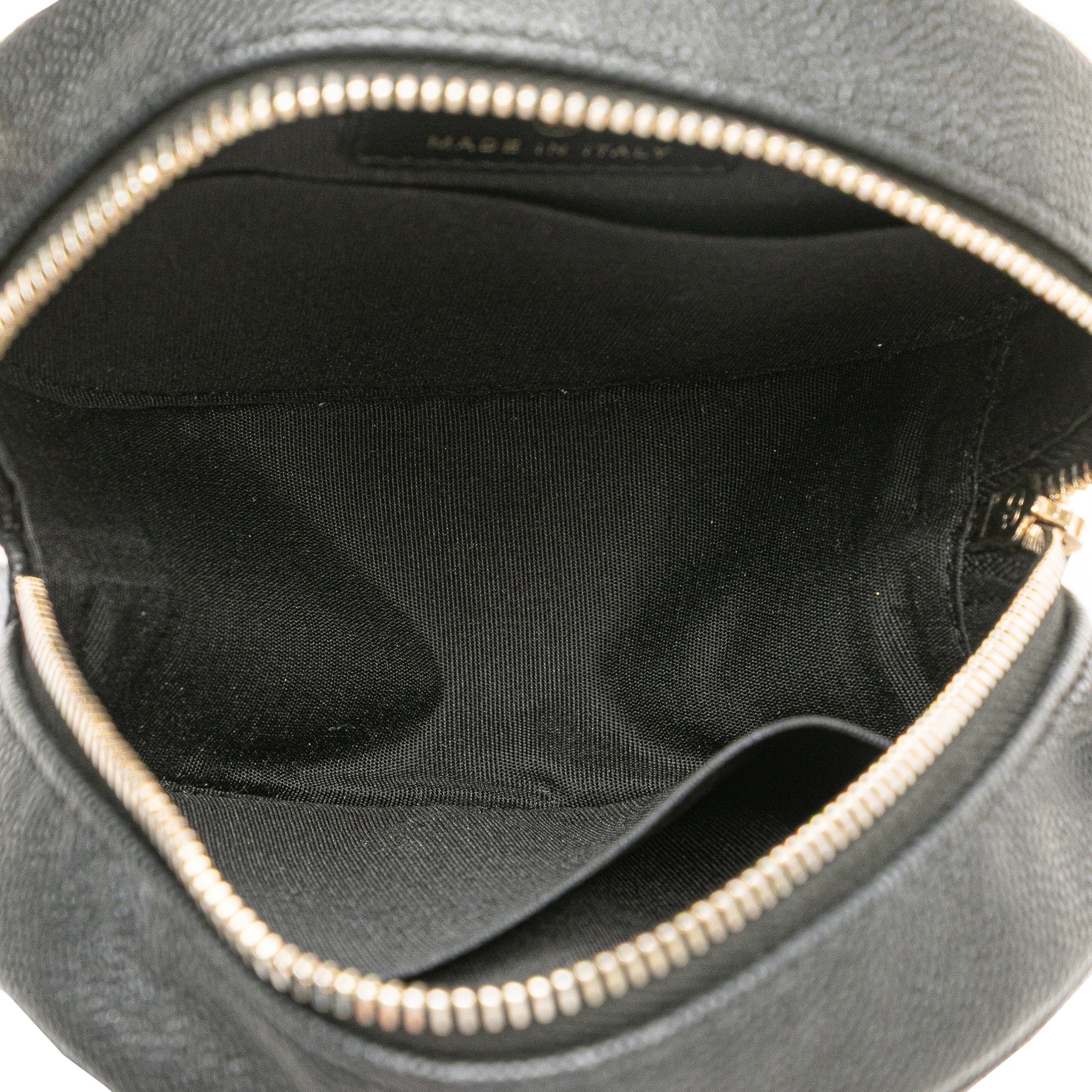 Chanel Caviar CC Filigree Round Clutch with Chain - image 4