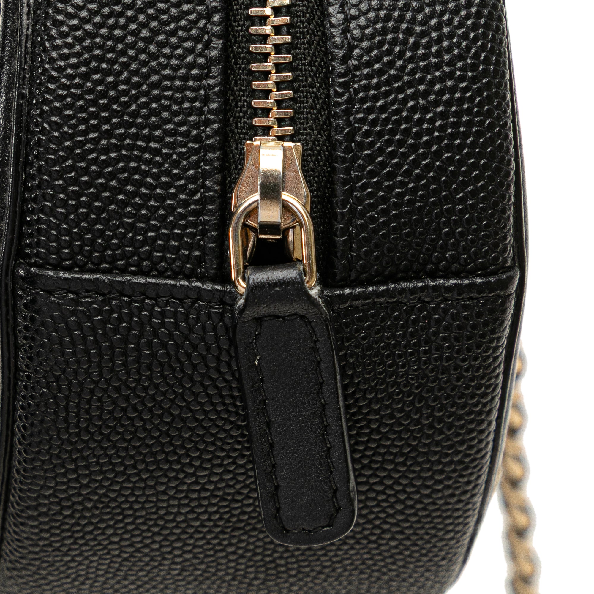 Chanel Caviar CC Filigree Round Clutch with Chain - image 7