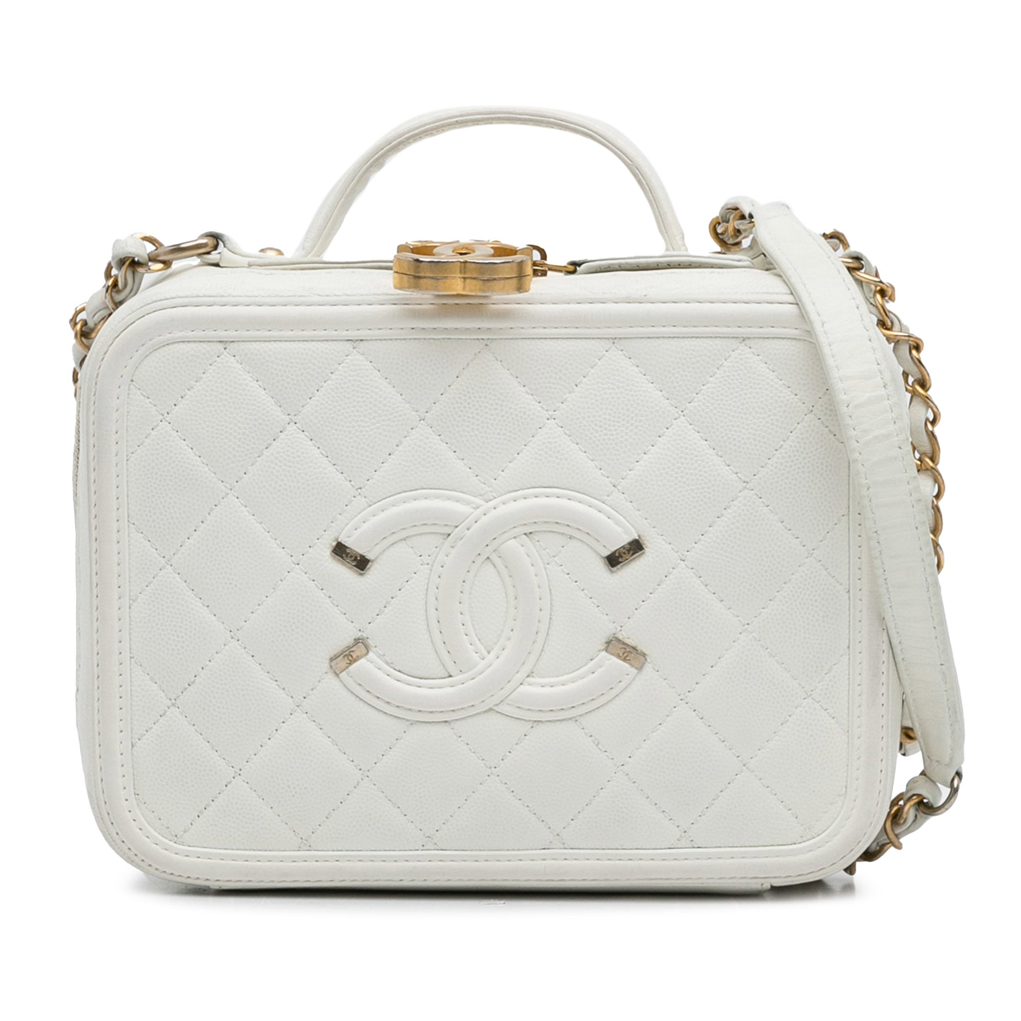 Chanel Medium Caviar Filigree Vanity Case - image 1