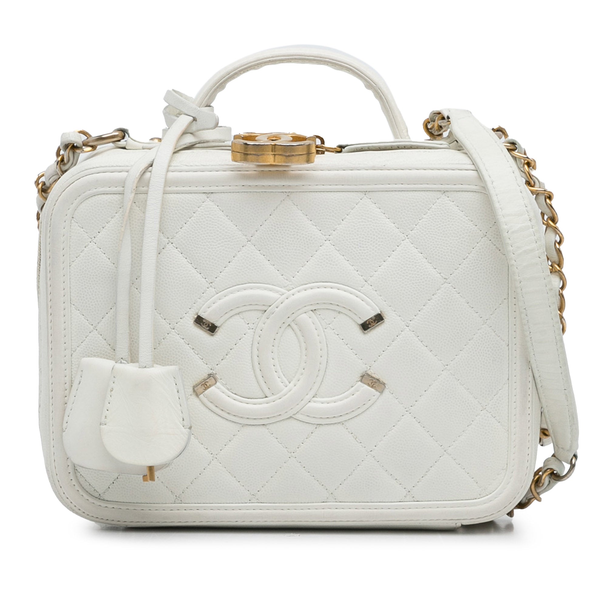 Chanel Medium Caviar Filigree Vanity Case - image 20