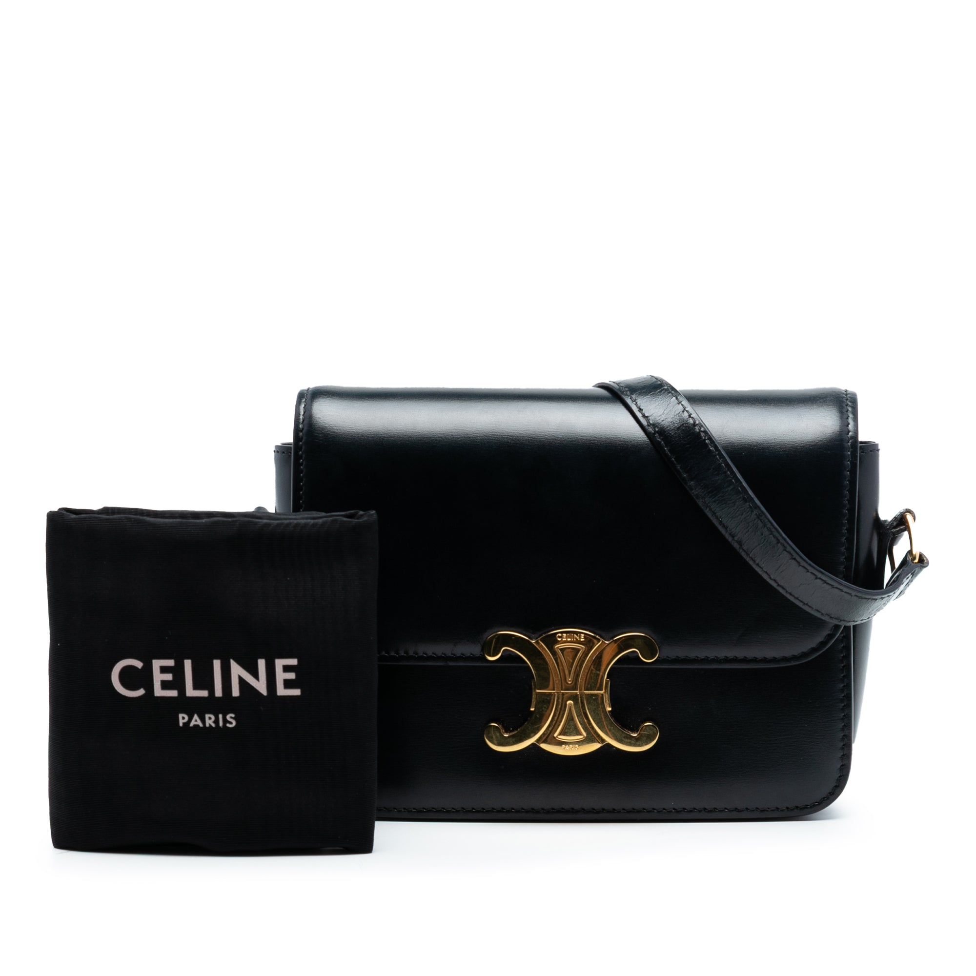 Celine Teen Shiny Calfskin Triomphe Crossbody - image 8