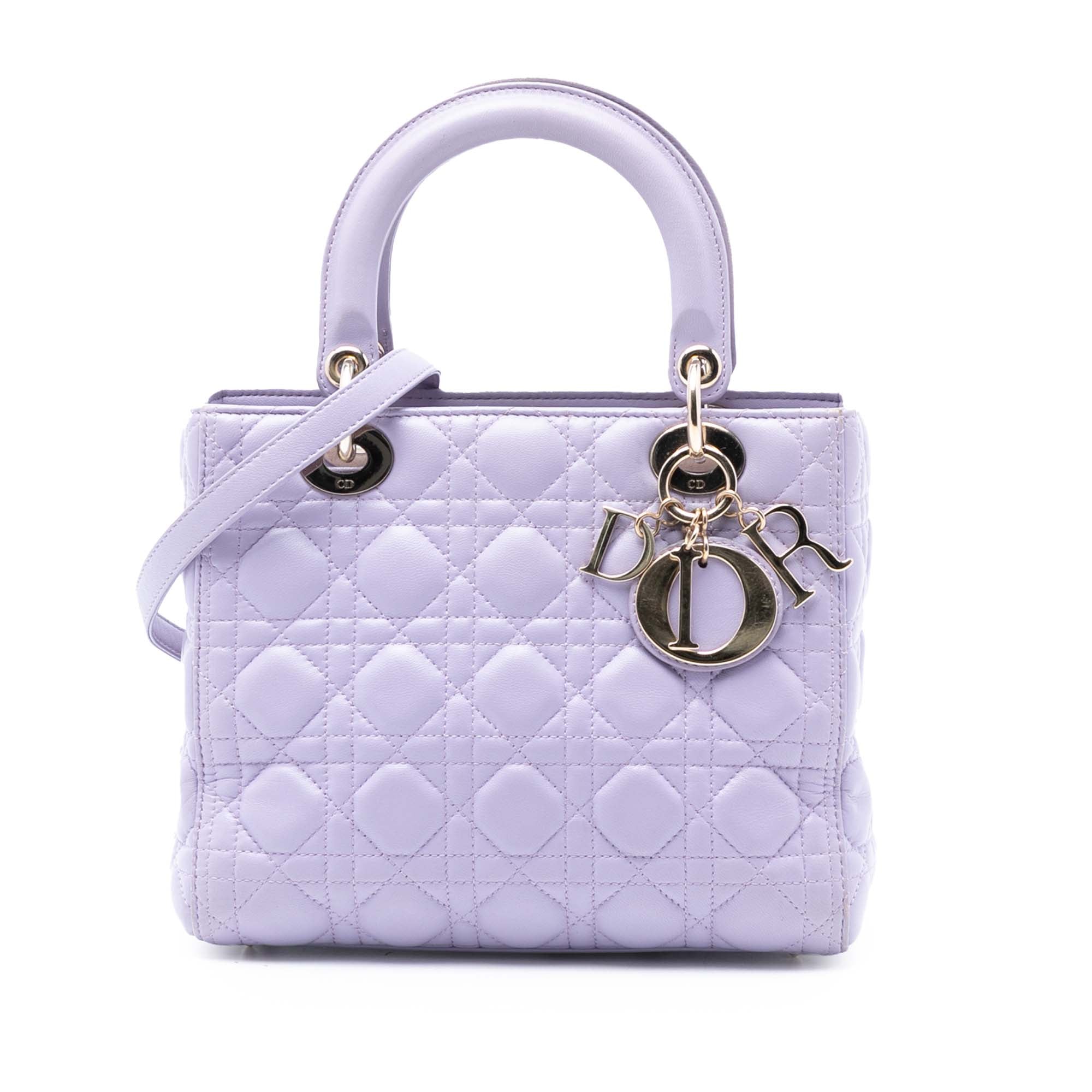 Dior Medium Lambskin Cannage Lady Dior - image 1
