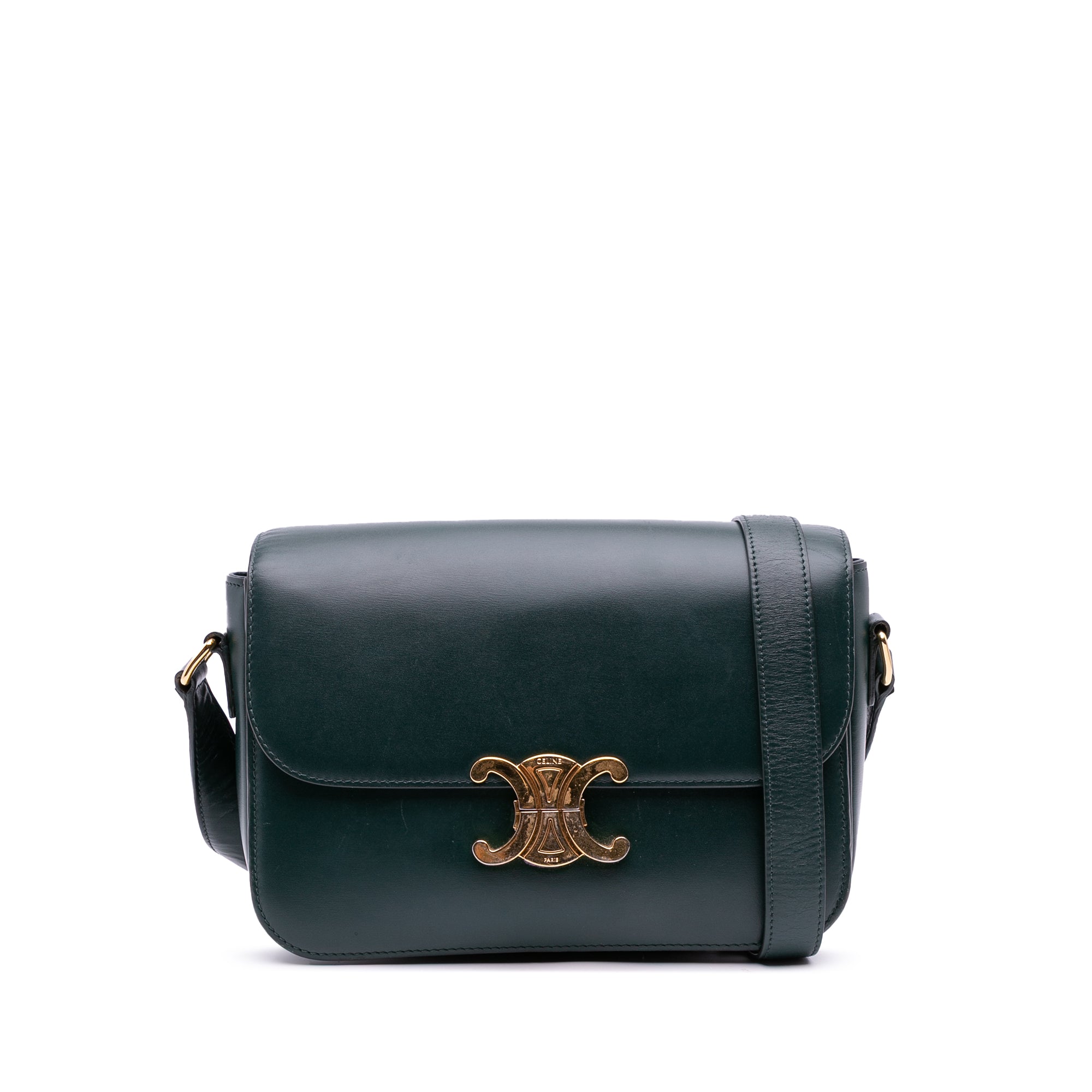 Celine Classique Shiny Calfskin Triomphe Crossbody - image 1