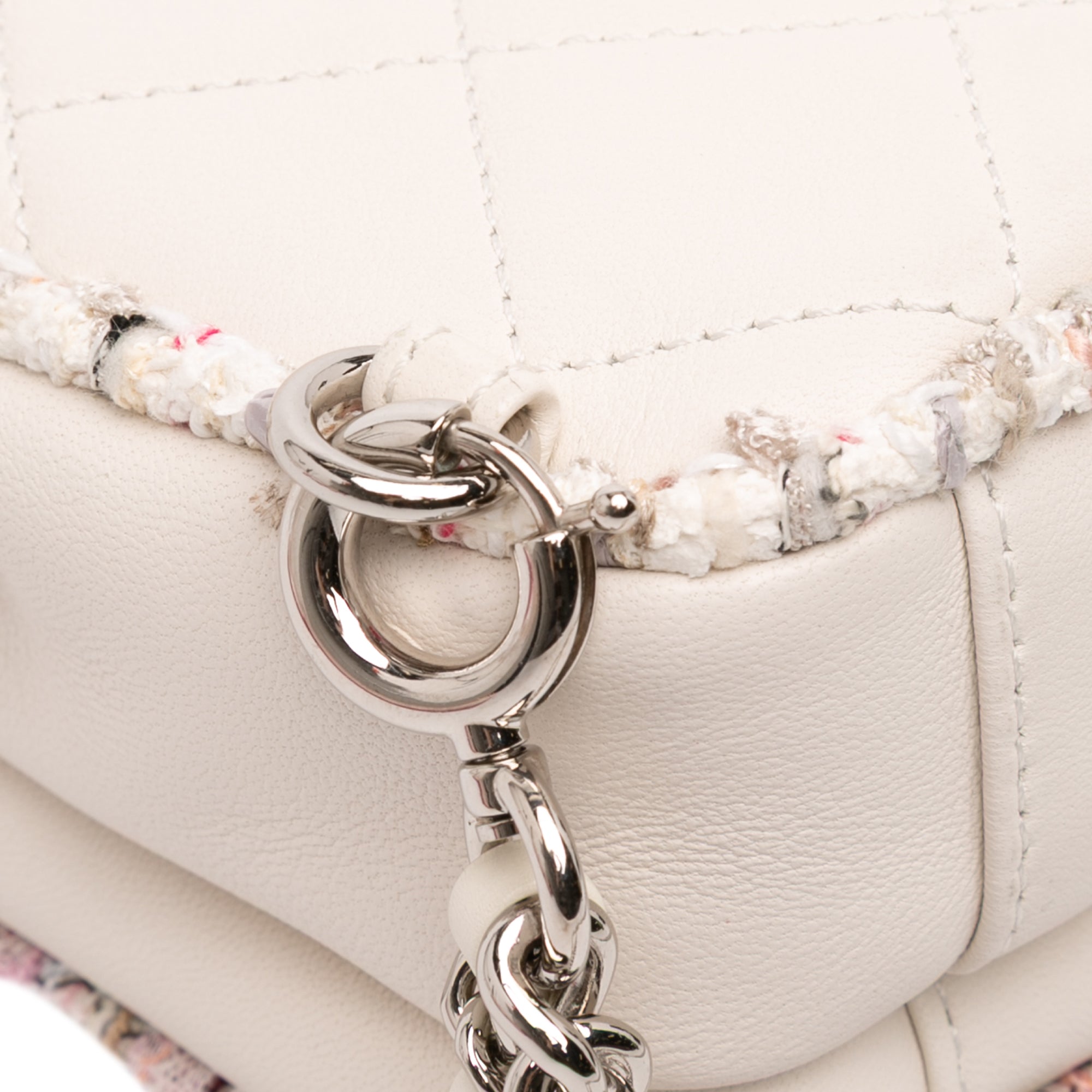 Chanel Quilted Lambskin and Tweed Elegant Trim Flap - image 10